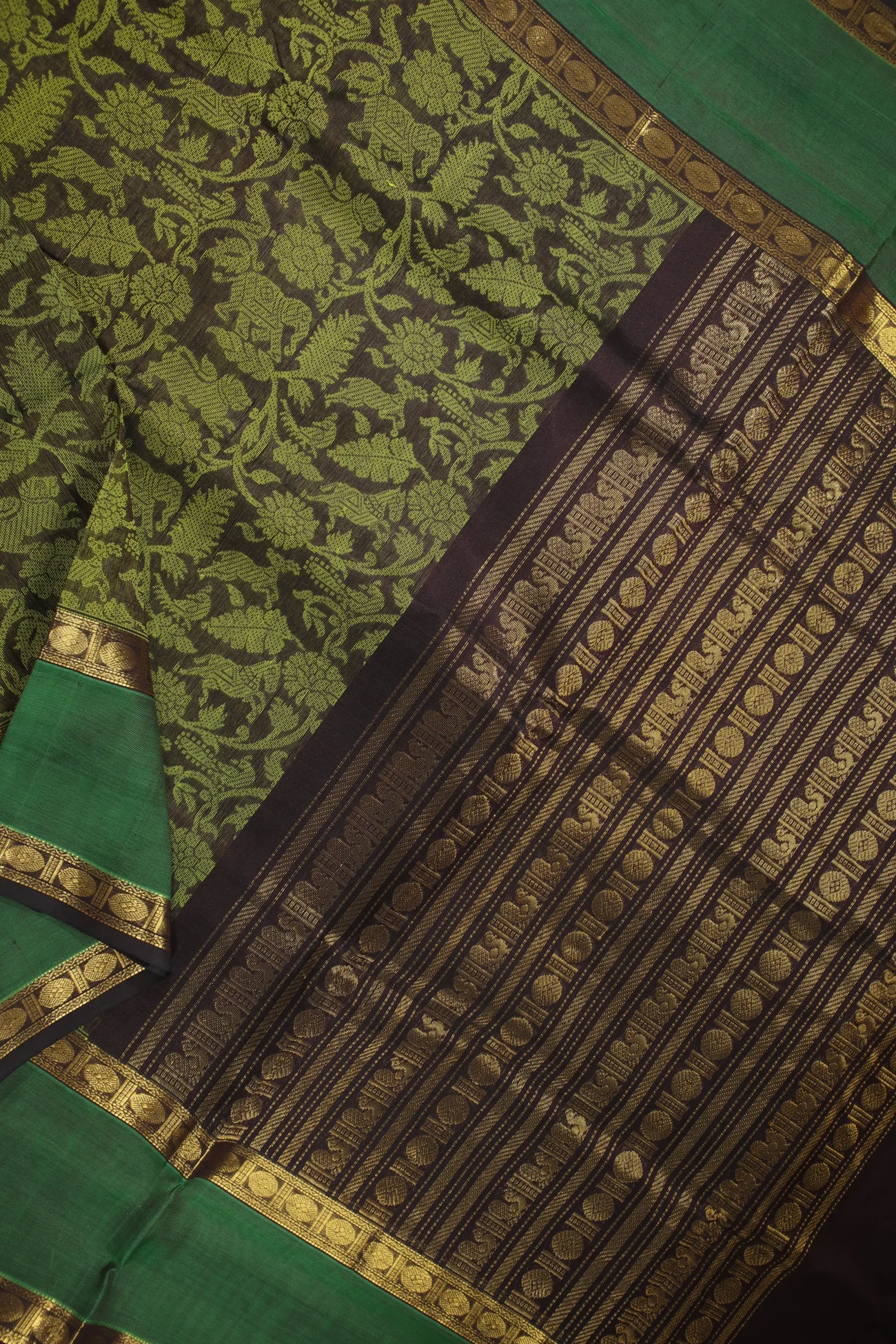 dark-olive-green-vanasingaram-ruthratcham-silk-cotton-saree-sc002792-c