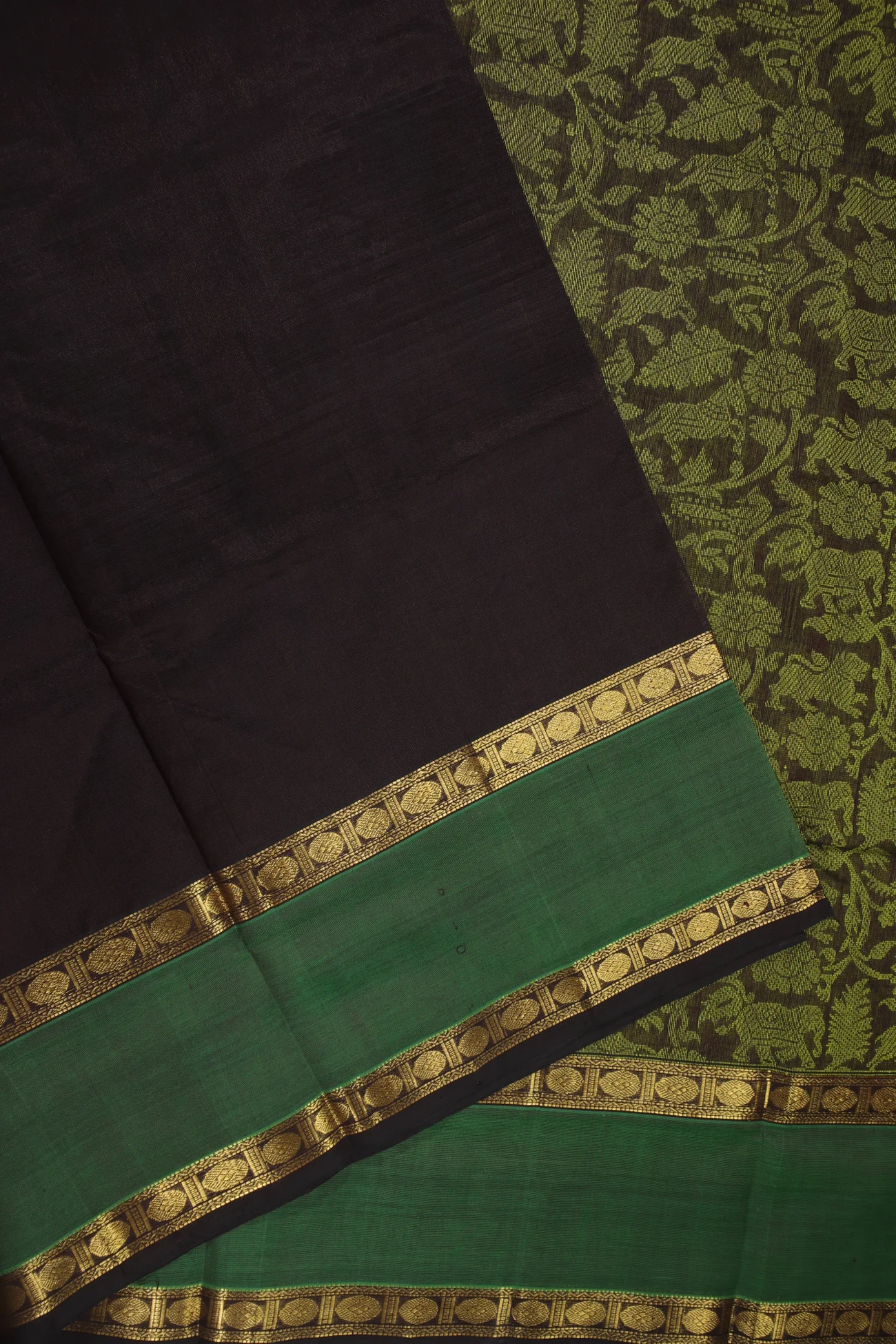 dark-olive-green-vanasingaram-ruthratcham-silk-cotton-saree-sc002792-d