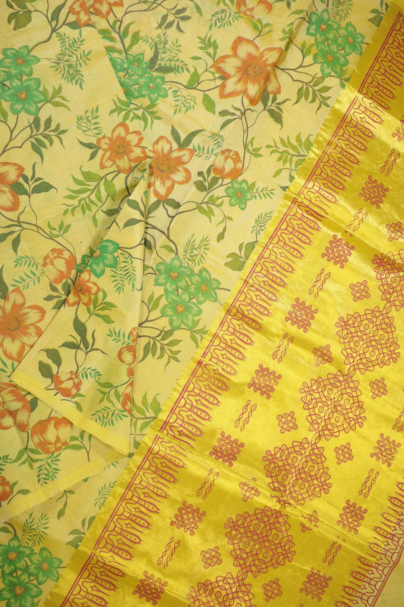 yellow-flower-leaf-kanchi-silk-cotton-saree-sc002805-b