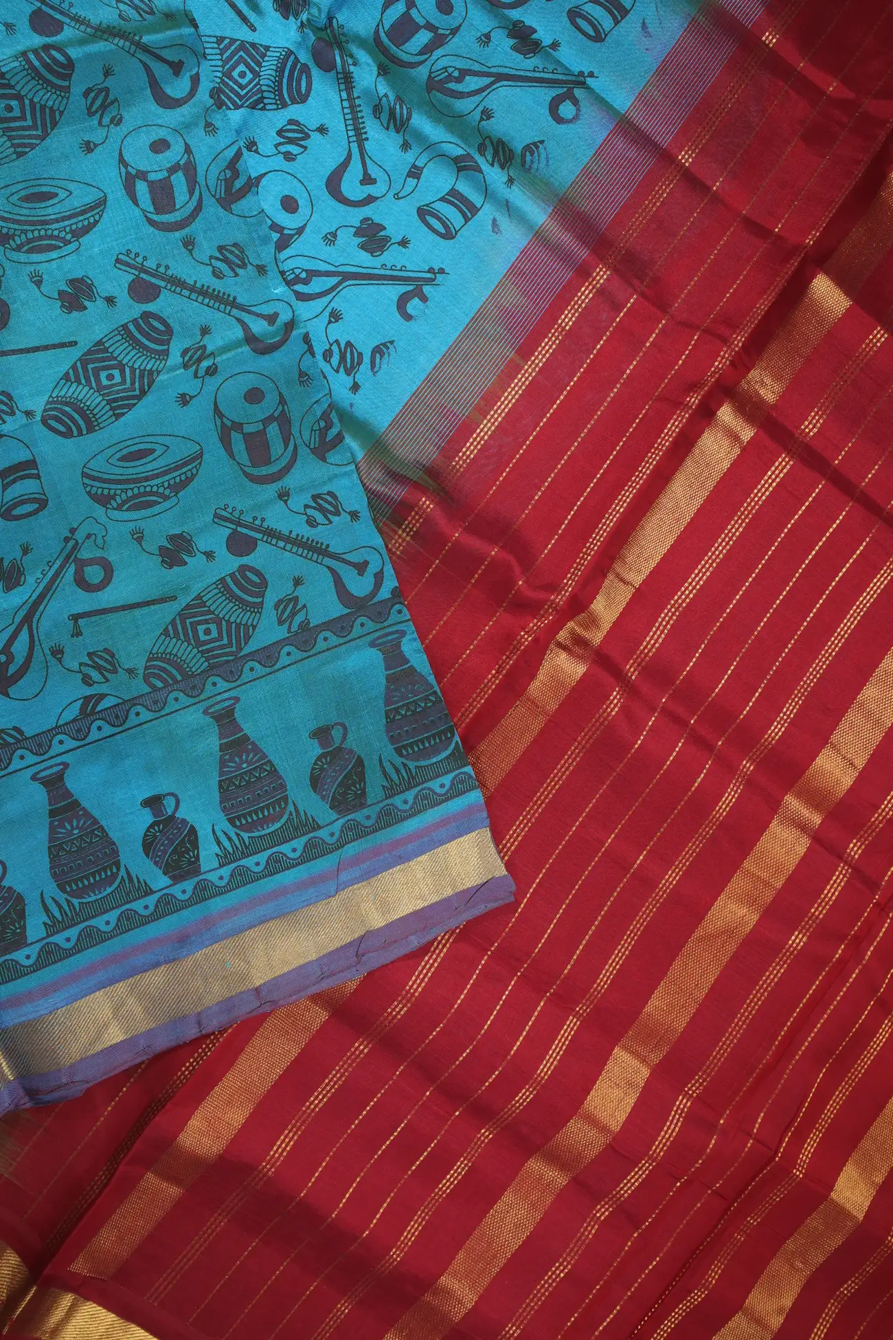 teal-musical-instruments-kanchi-silk-cotton-saree-sc002772-c