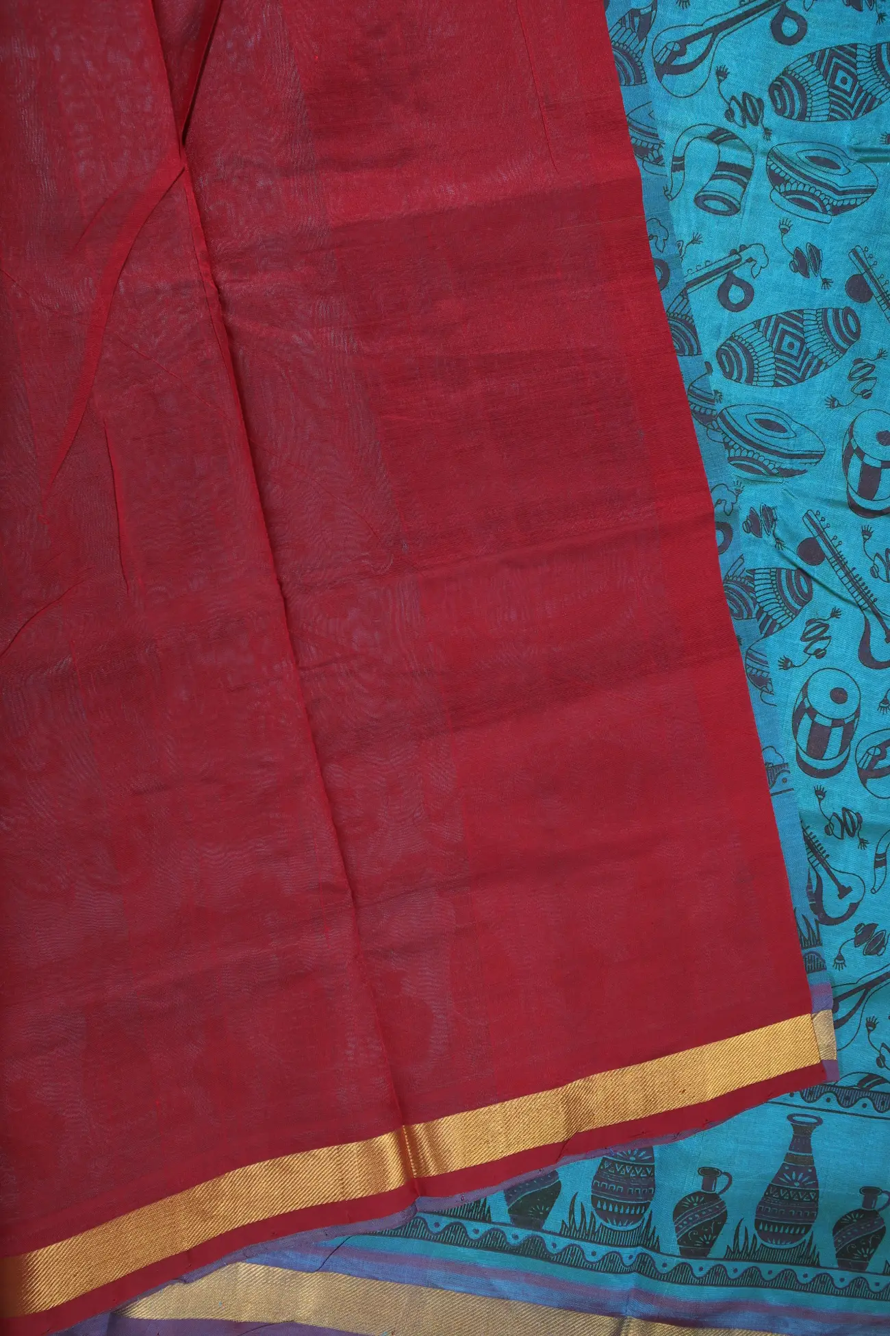 teal-musical-instruments-kanchi-silk-cotton-saree-sc002772-d