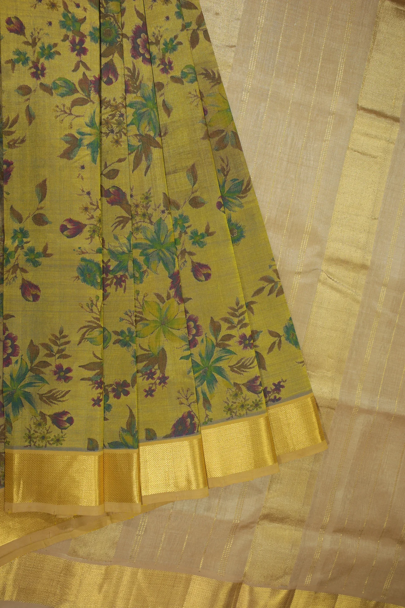 dark-khaki-flower-kanchi-silk-cotton-saree-sc002787-a