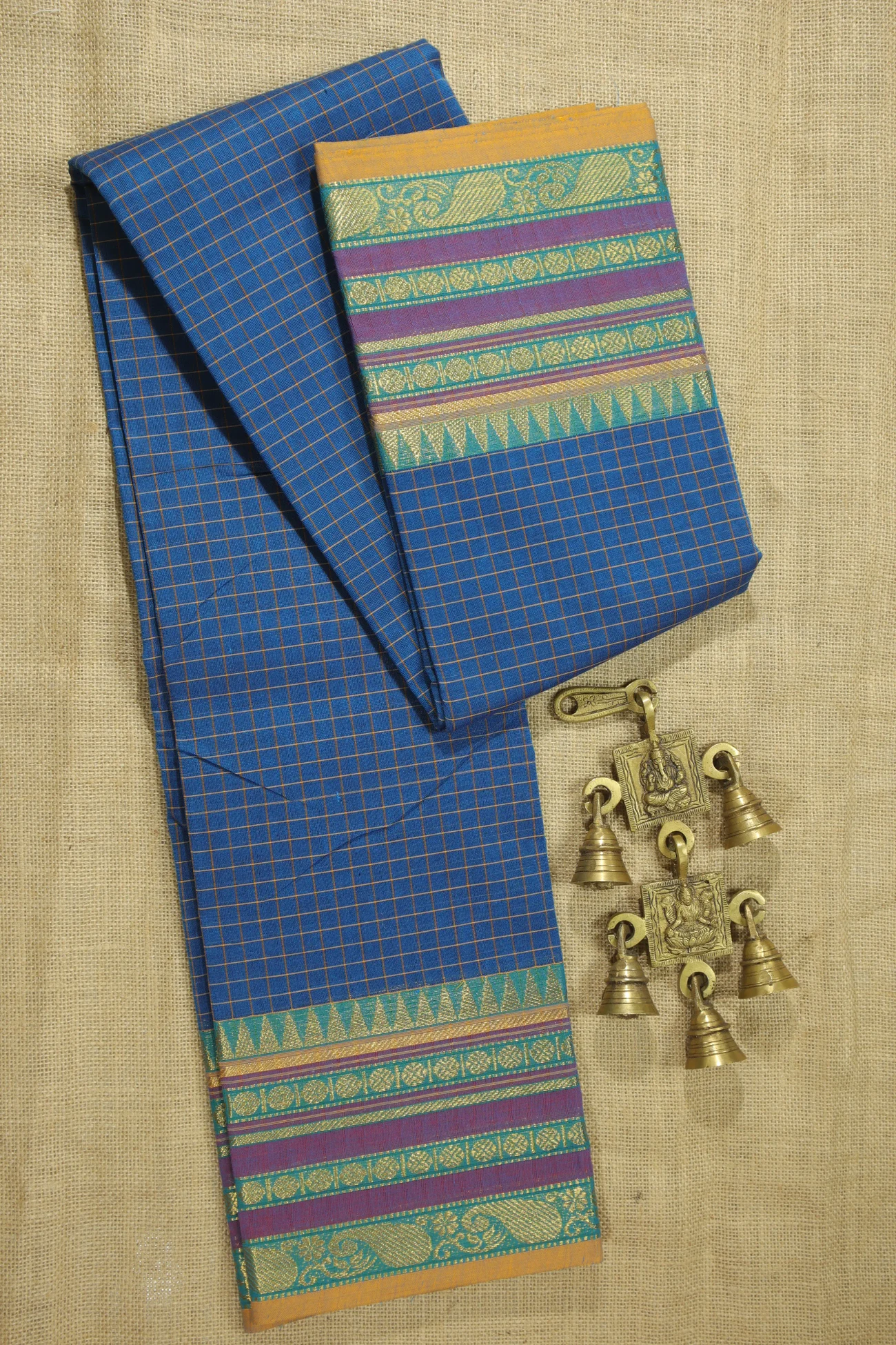 blue-temple-checked-saree-ck002528-a