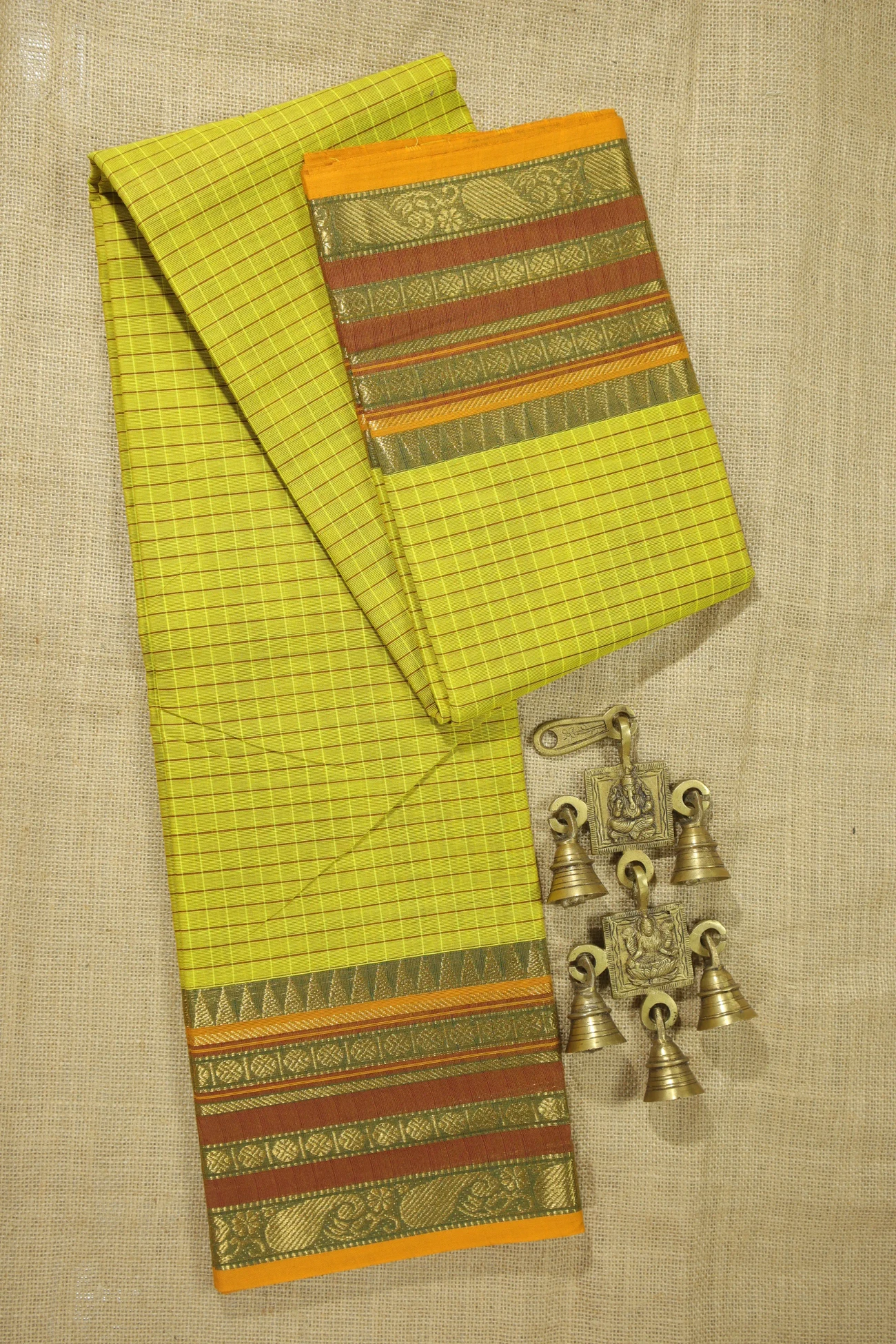 goldenrod-ruthratcham-checked-saree-ck002529-a