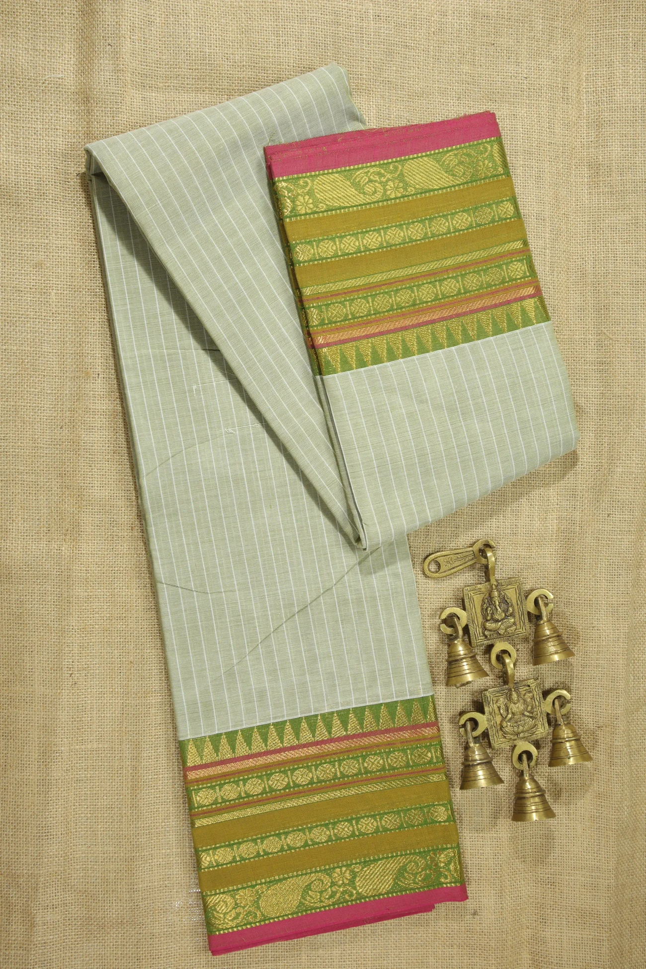 wheat-temple-checked-saree-ck002522-a