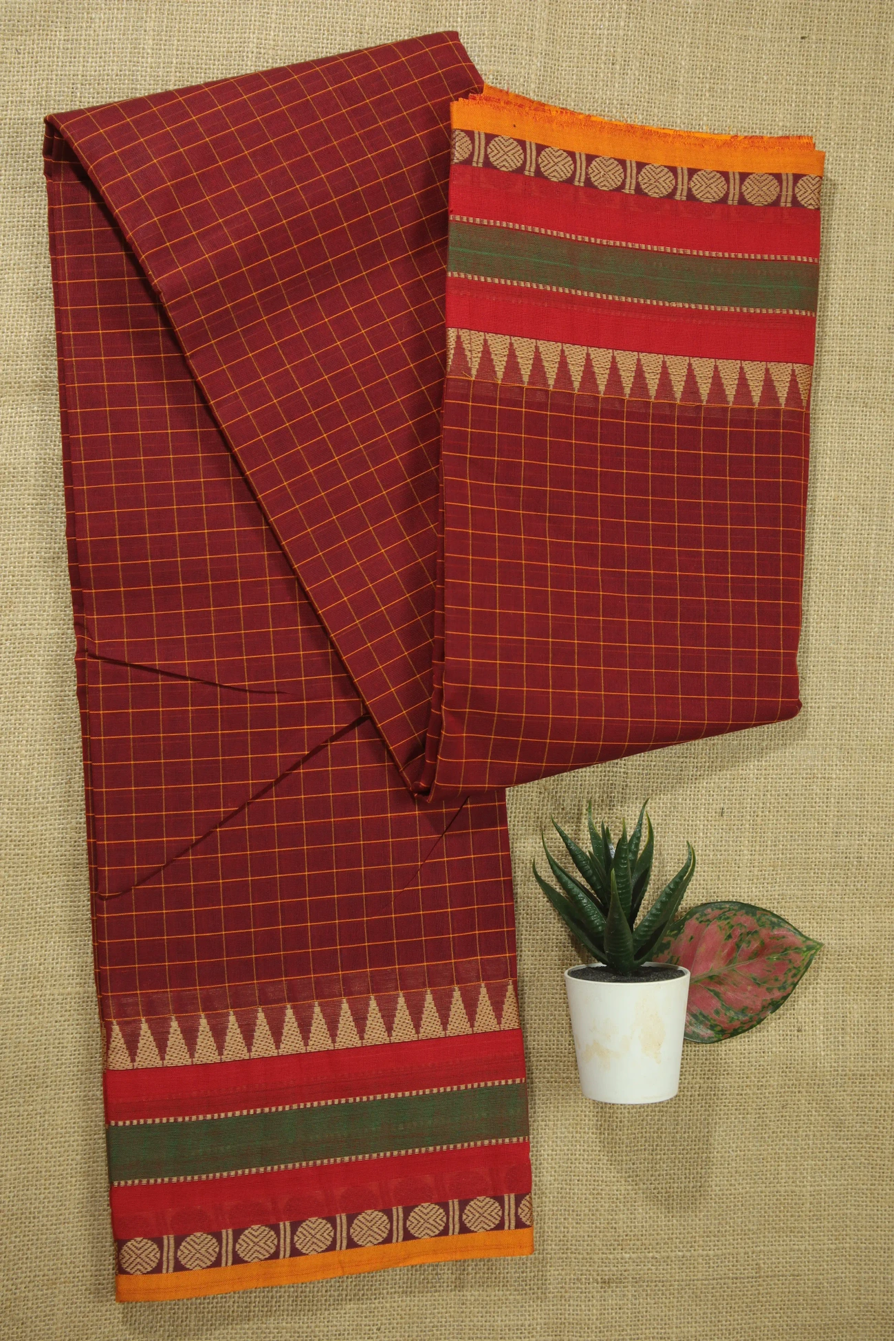 maroon-temple-checked-saree-ck002500-a