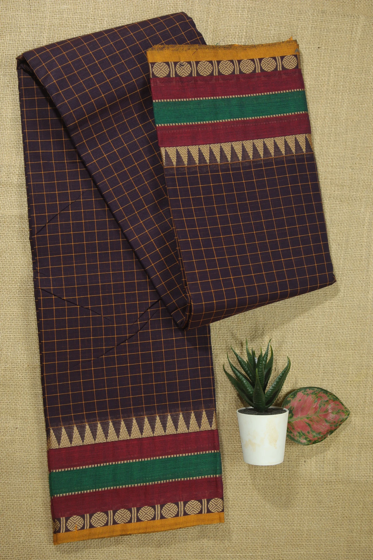 coffee-brown-temple-ruthratcham-checked-saree-ck002491-a