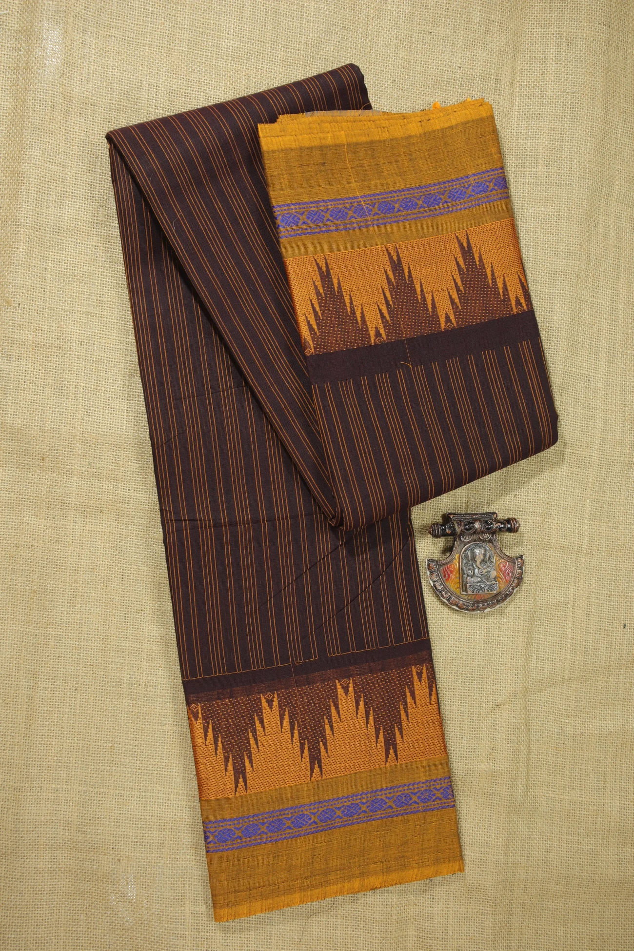 coffee-brown-temple-vertical-stripes-checked-saree-ck002506-a