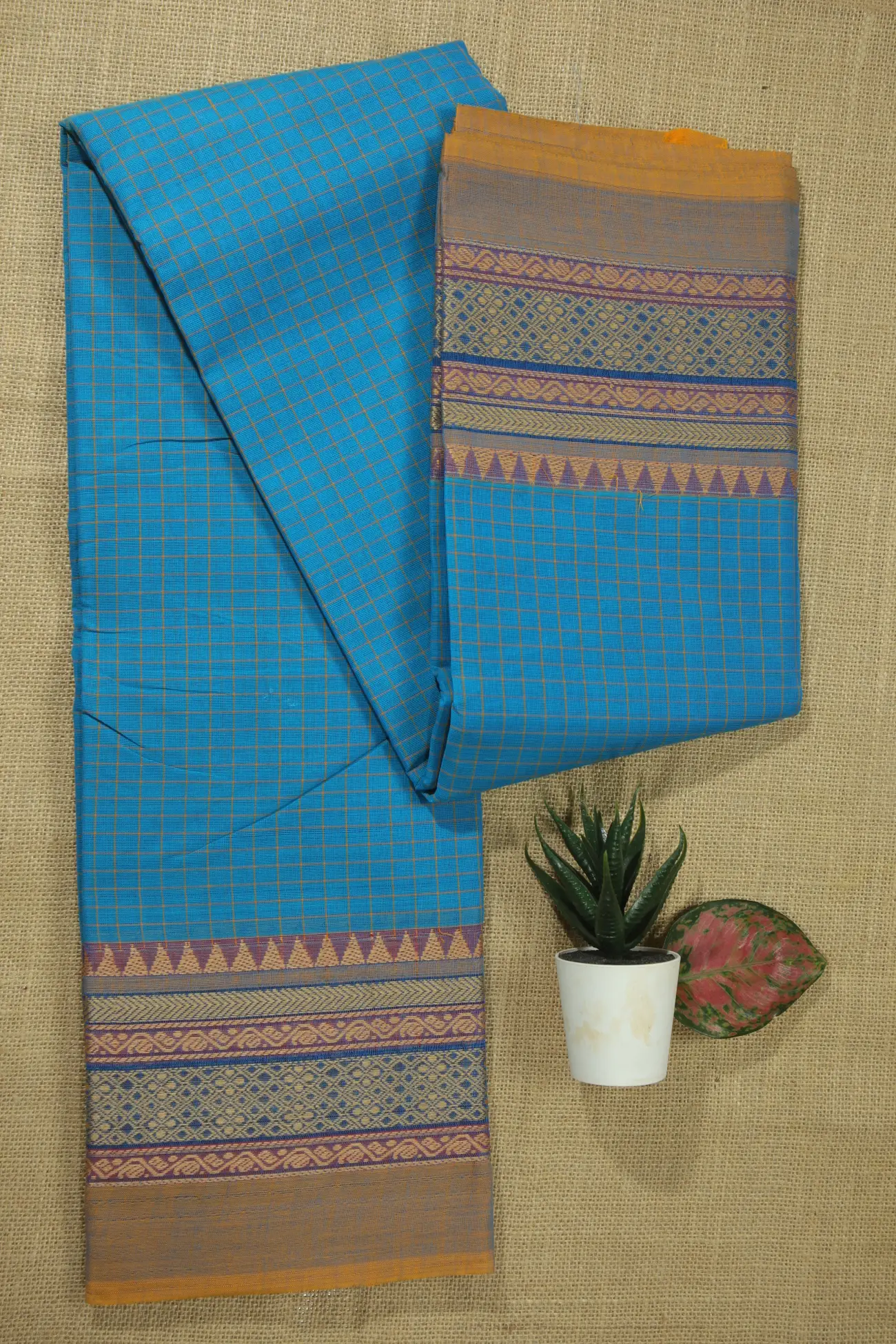 sky-blue-checked-temple-checked-saree-ck002443-a