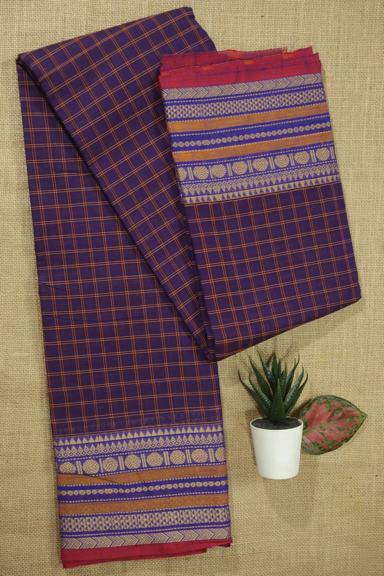 purple-ruthratcham-checked-saree-ck002473-a