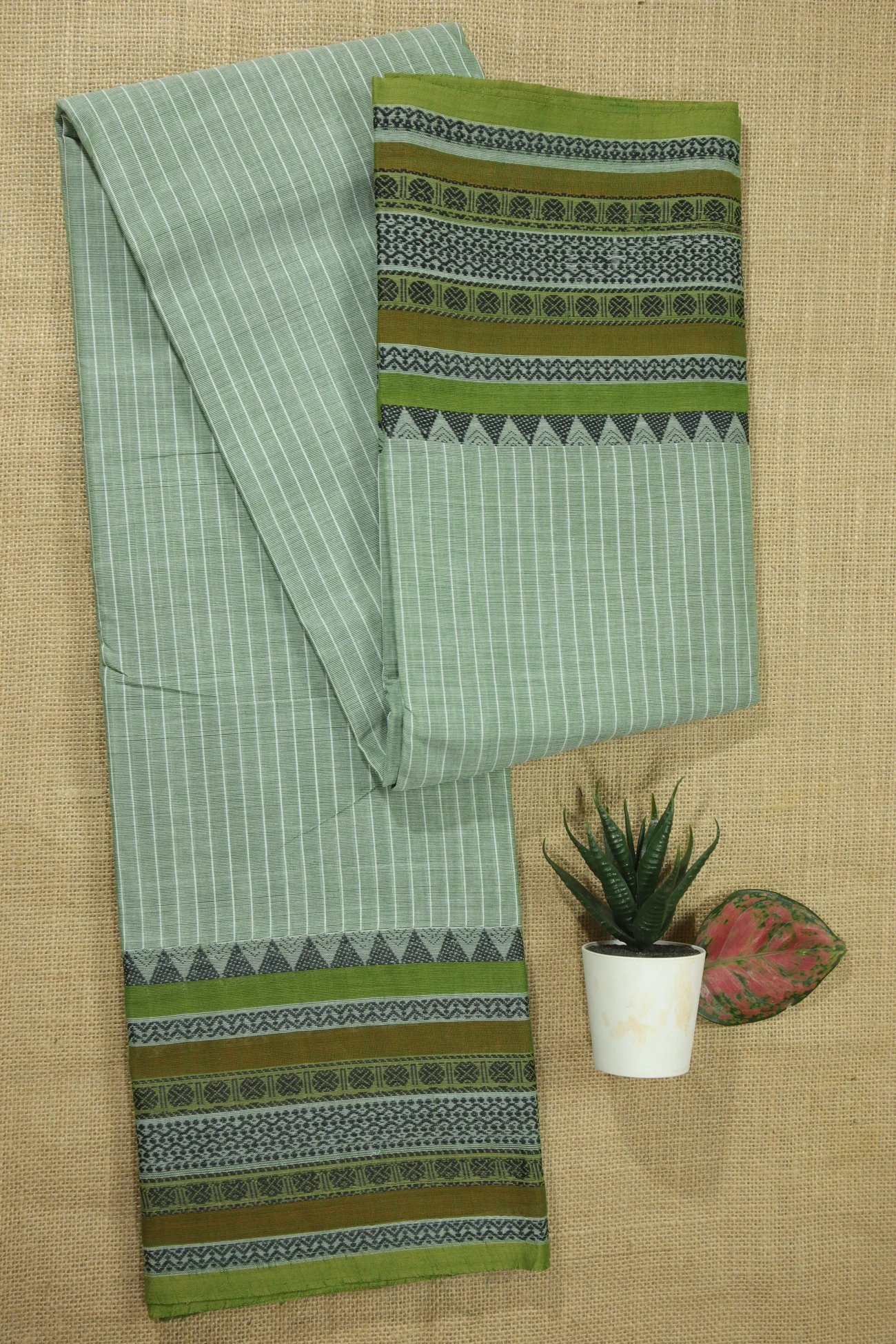 light-green-ruthratcham-vertical-stripes-checked-saree-ck002560-a