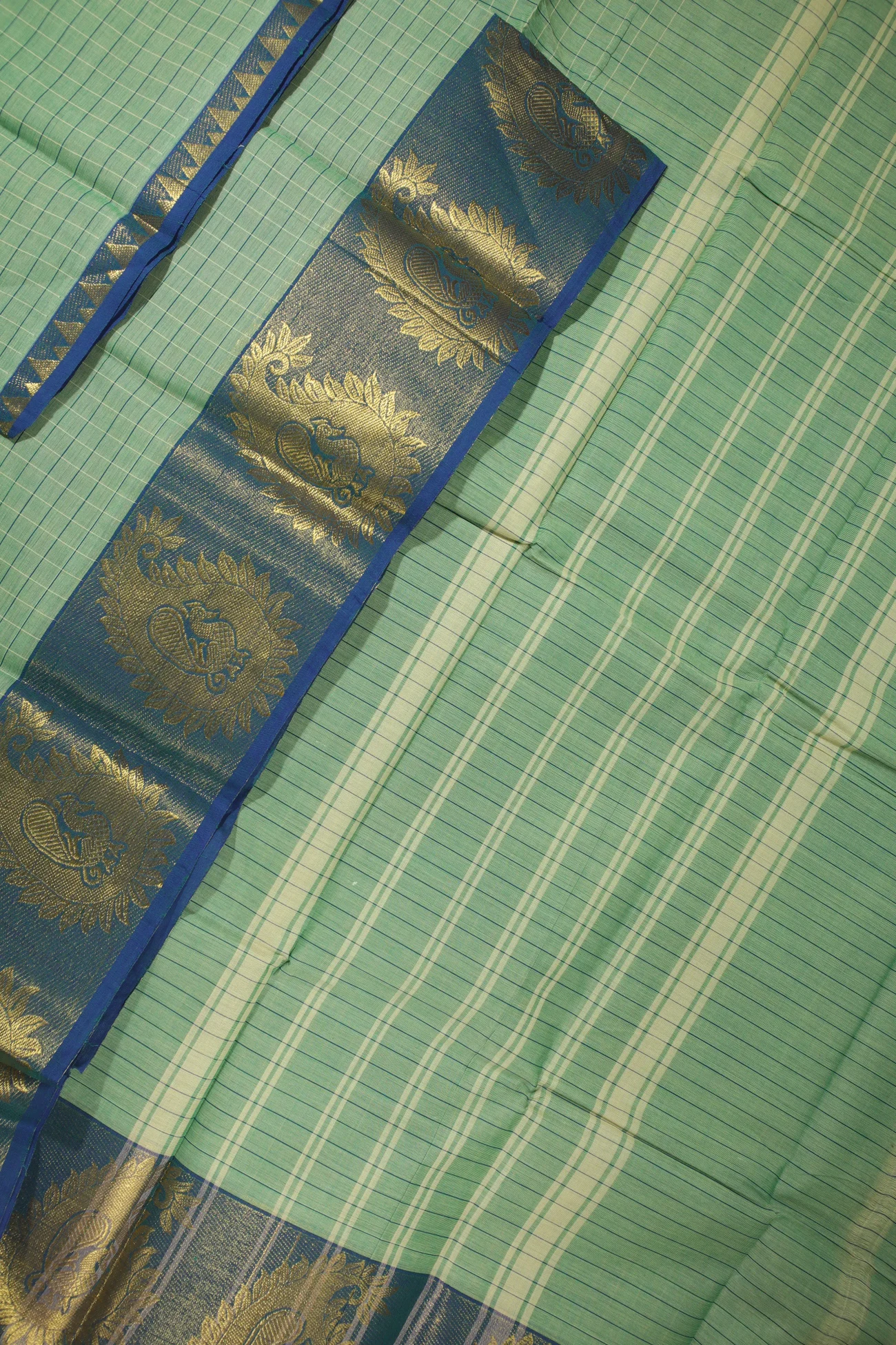 light-green-mango-checked-sarees-ck001592-b