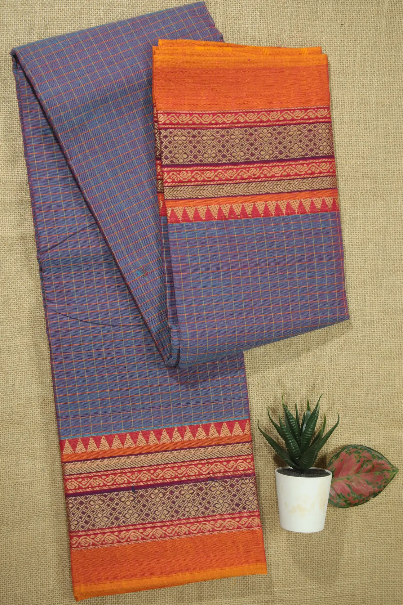 medium-slate-blue-temple-checked-checked-saree-ck002508-a