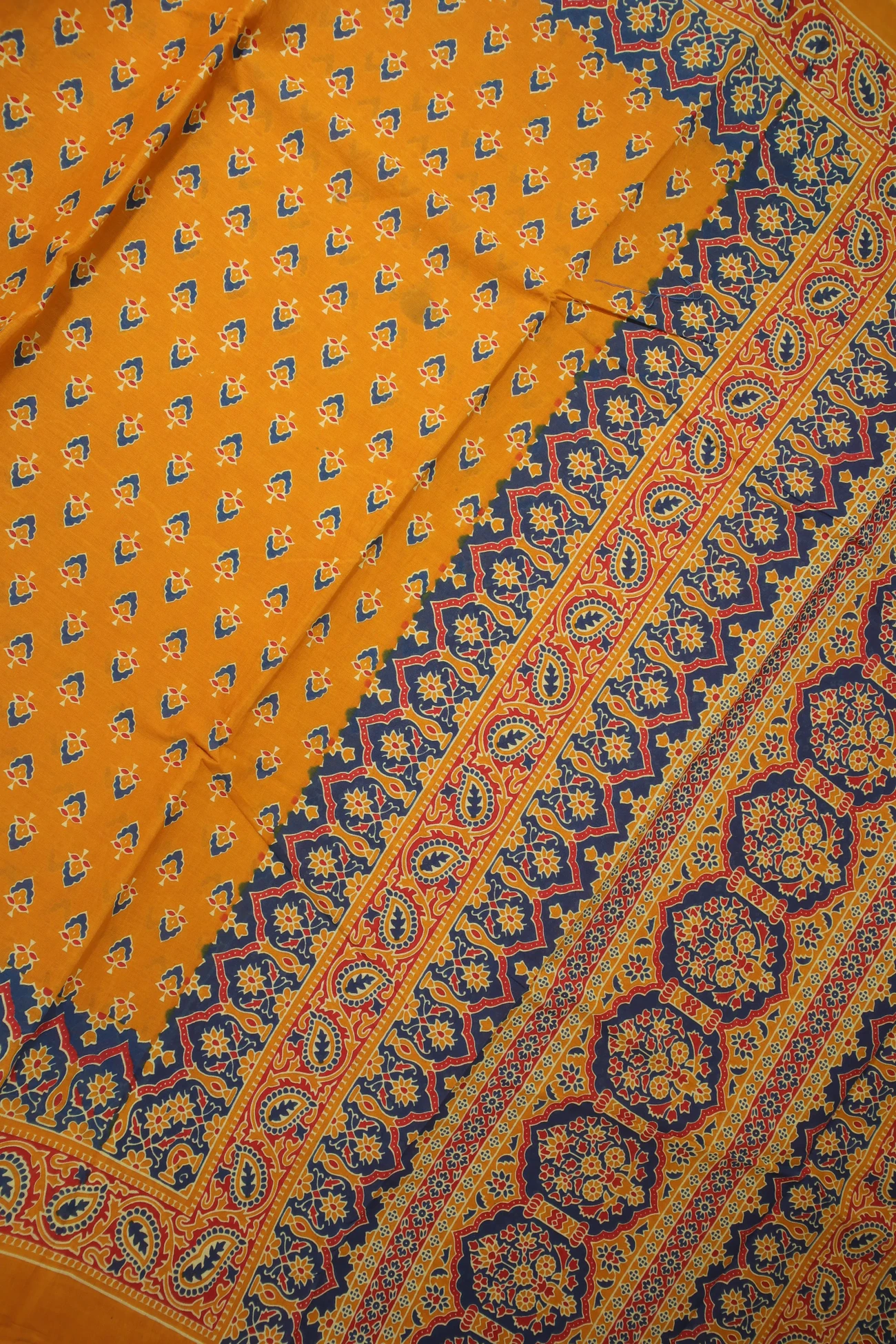 orange-flower-mulmul-cotton-saree-mm001815-b