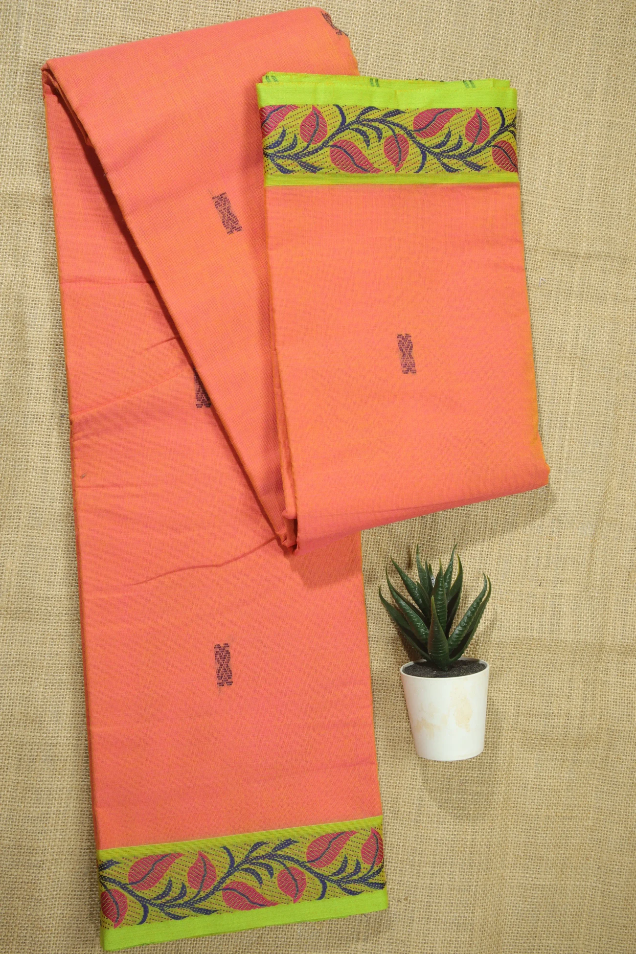 orange-flower-butta-saree-bs001974-a