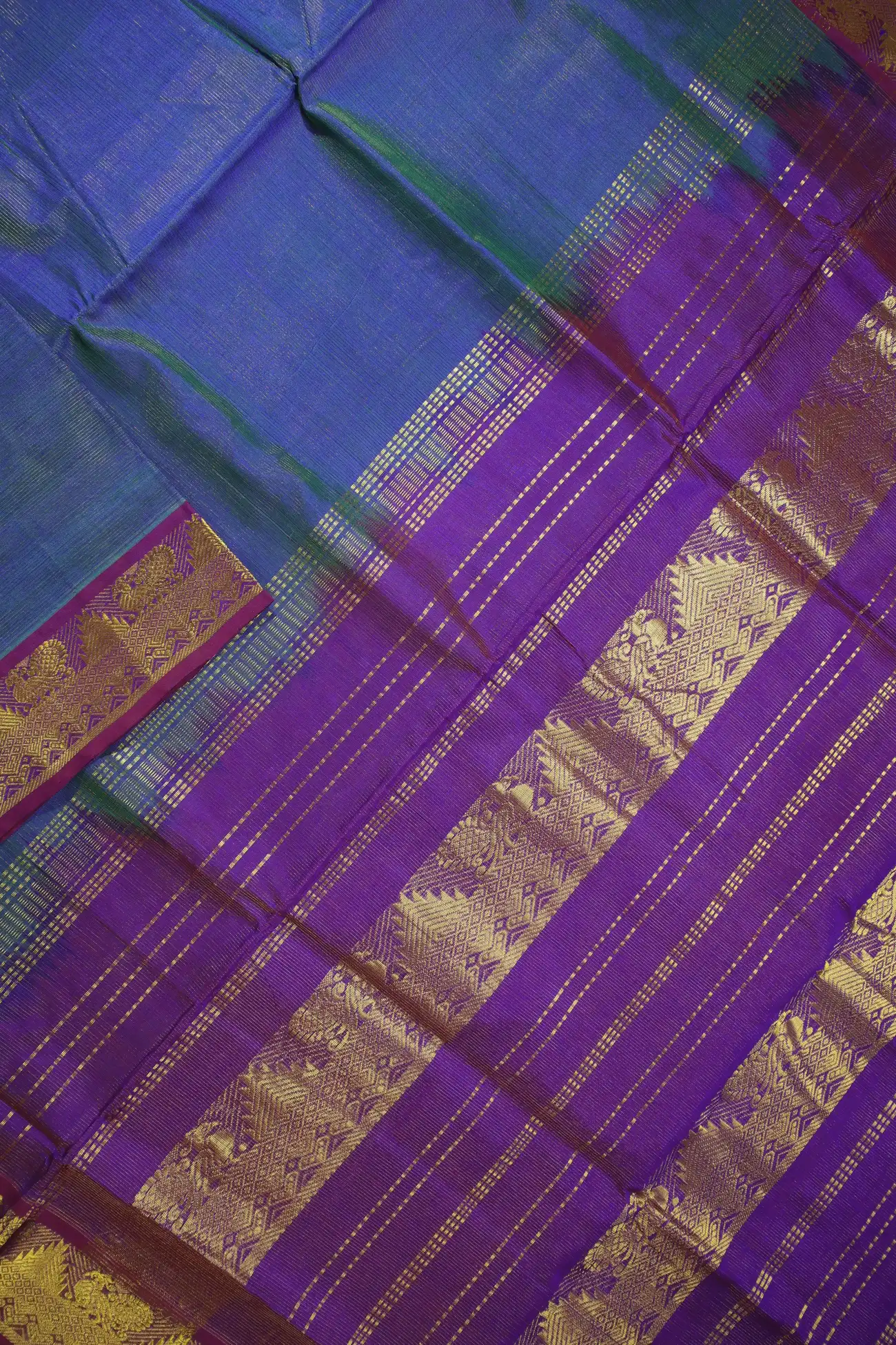 teal-vaira-oosi-diamond-needle-kanchi-silk-cotton-saree-sc002859-b