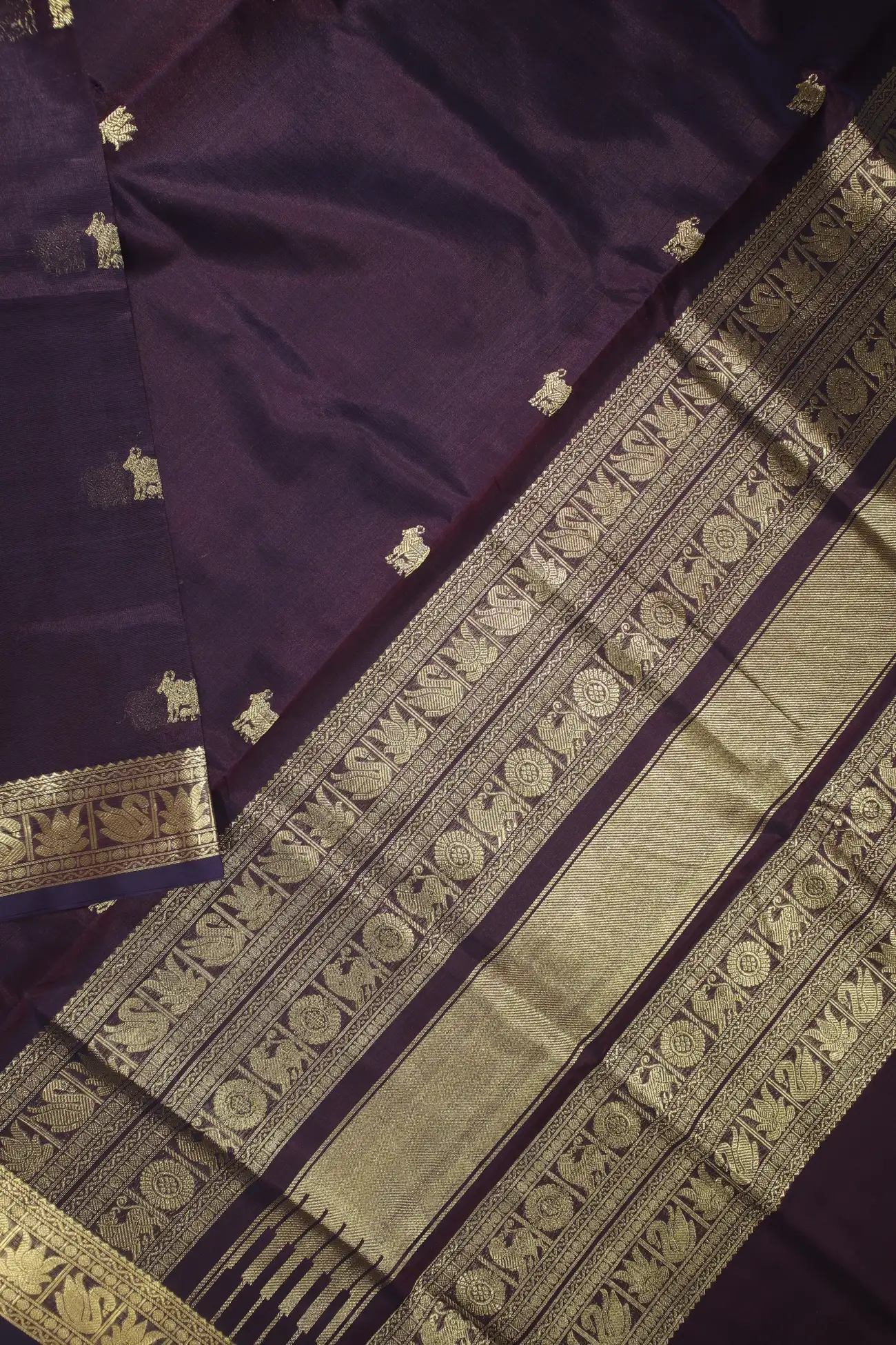 coffee-brown-cow-kanchi-silk-cotton-saree-sc002824-e