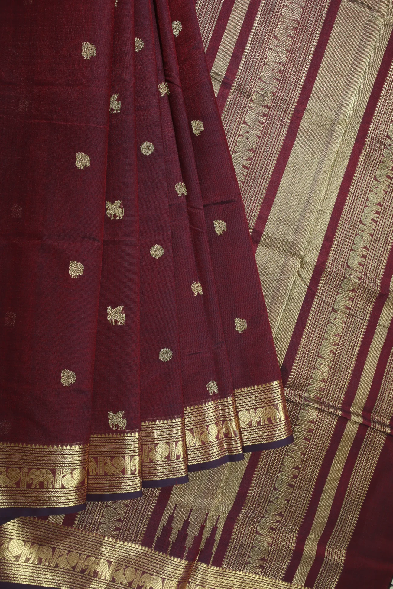 dark-maroon-elephant-peacock-kanchi-silk-cotton-saree-sc002594-a