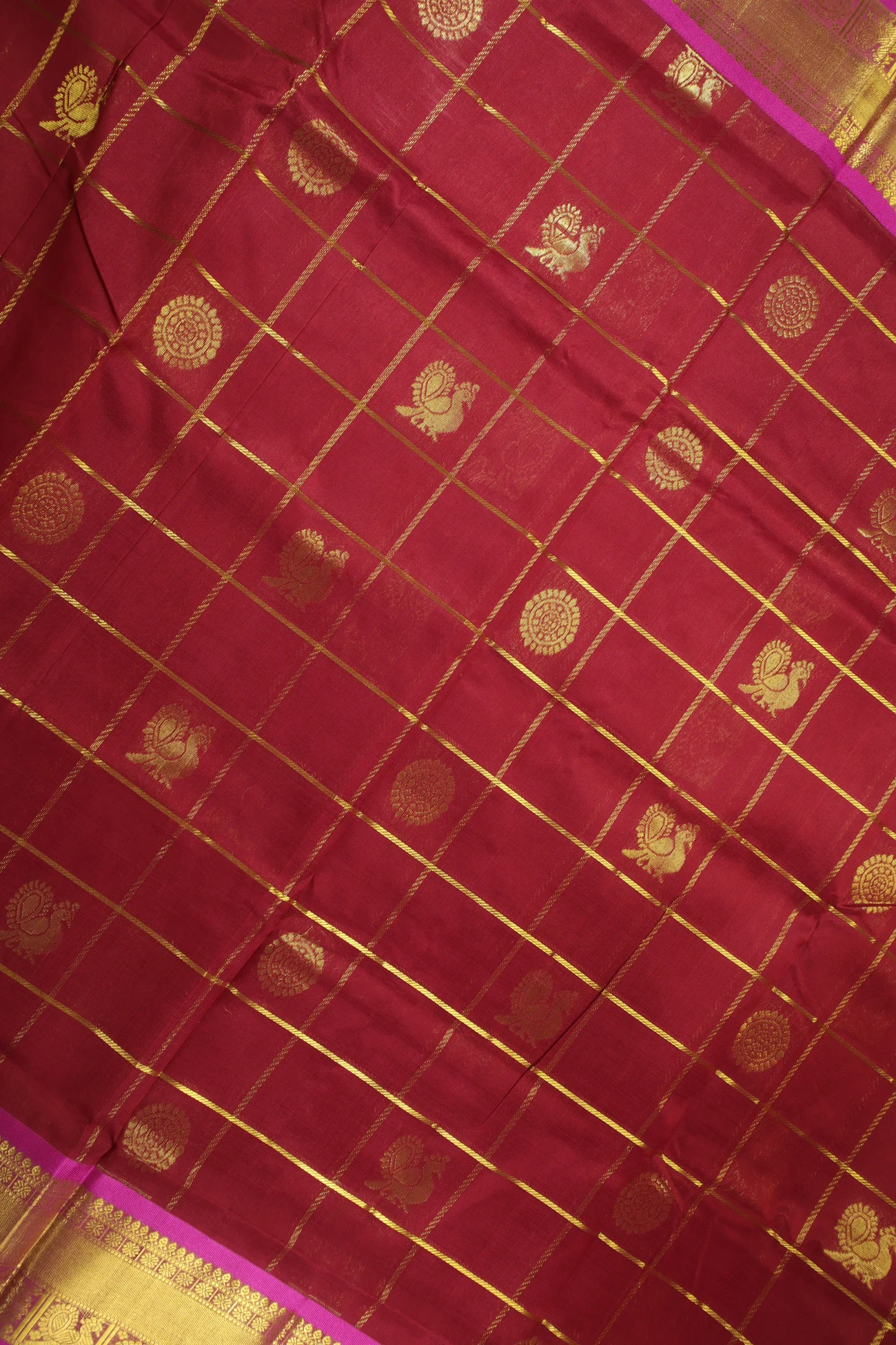 maroon-peacock-silk-cotton-saree-sc002893-f