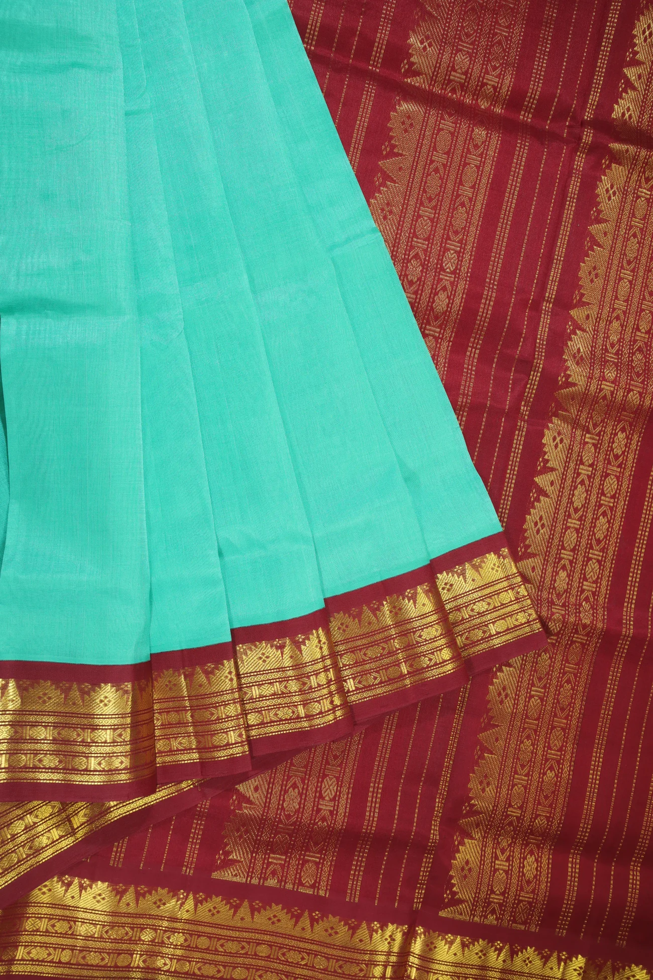 turquoise-temple-silk-cotton-saree-sc002890-a