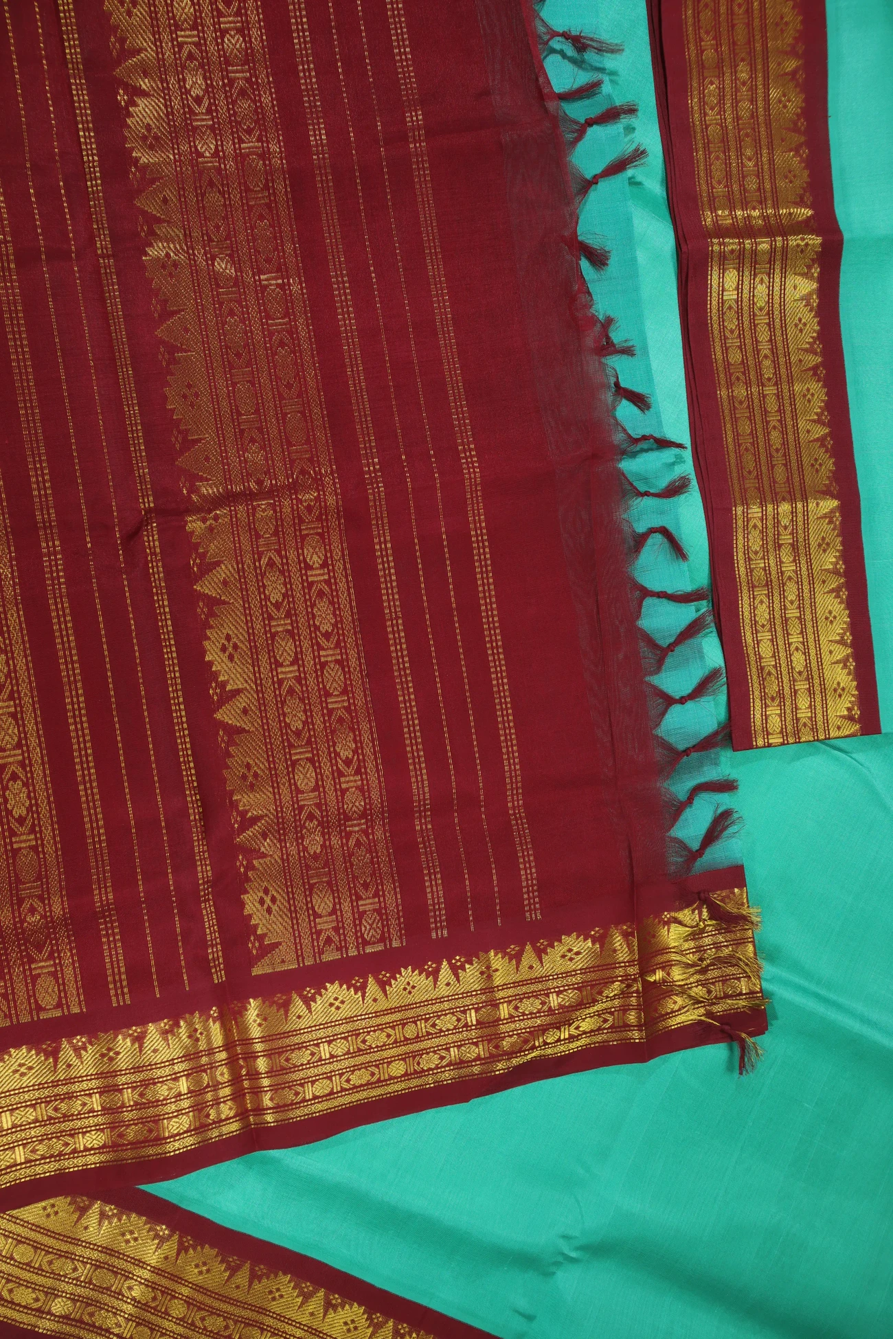 turquoise-temple-silk-cotton-saree-sc002890-b