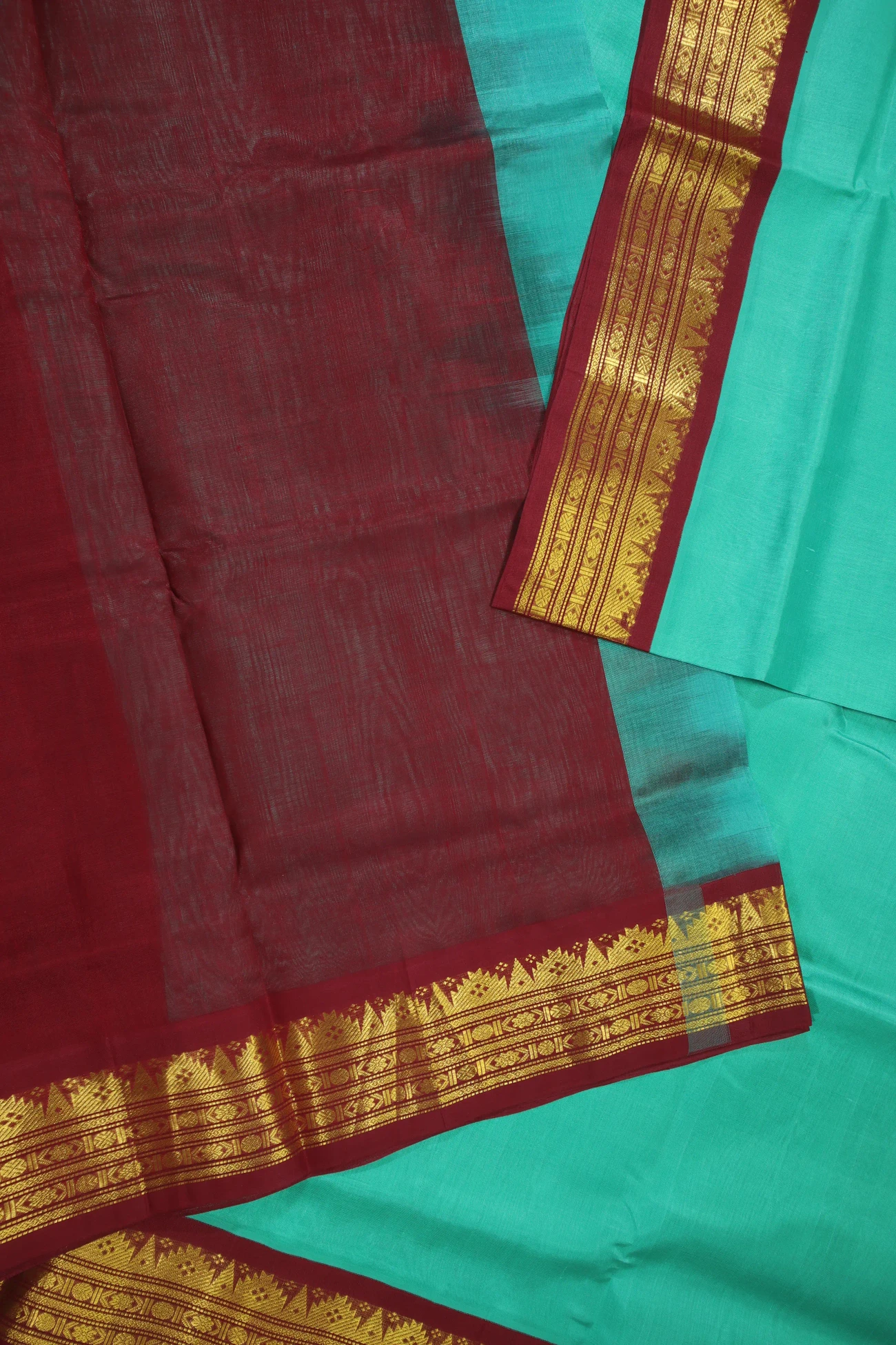 turquoise-temple-silk-cotton-saree-sc002890-e