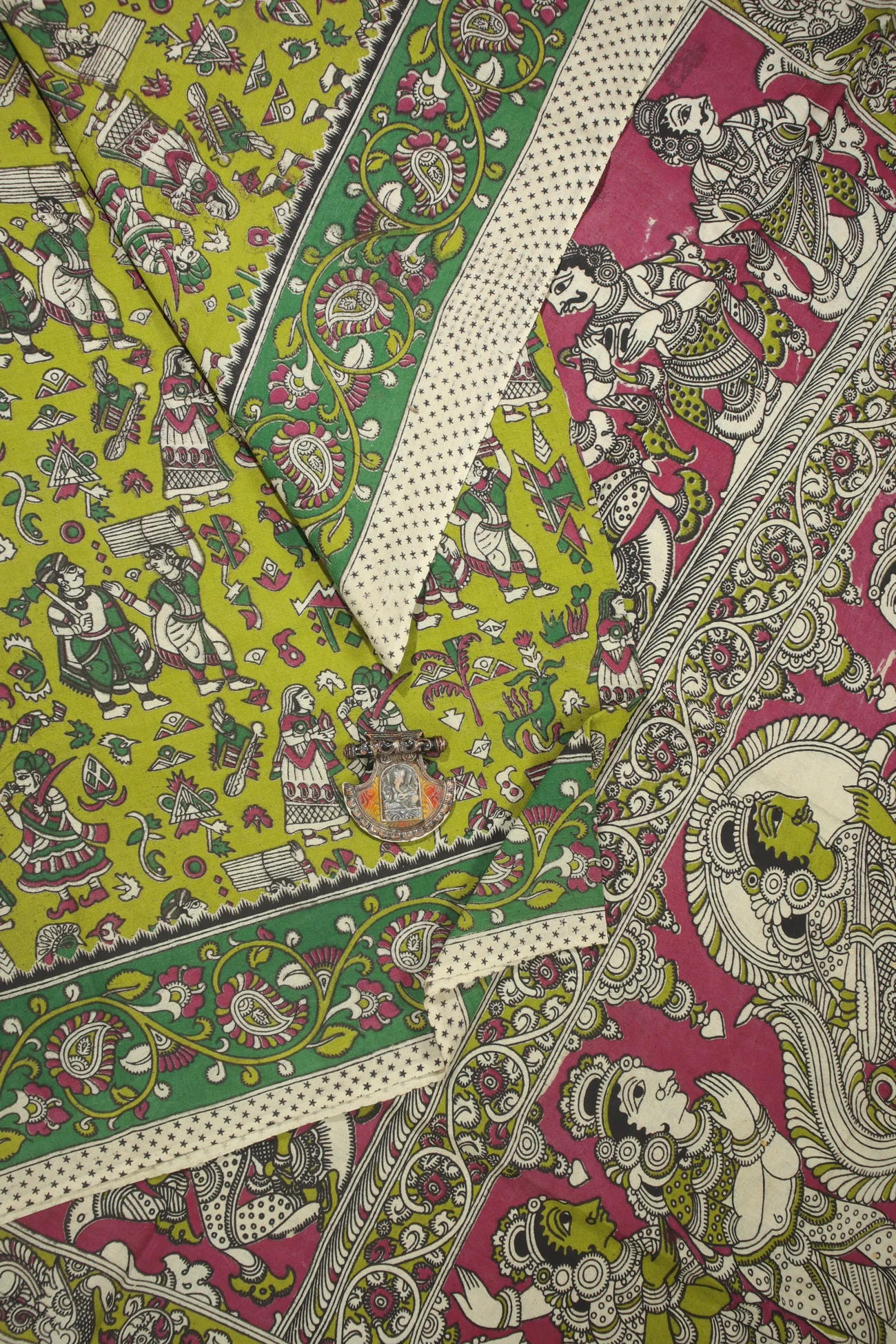 green-doll-kalamkari-saree-kk001256-a