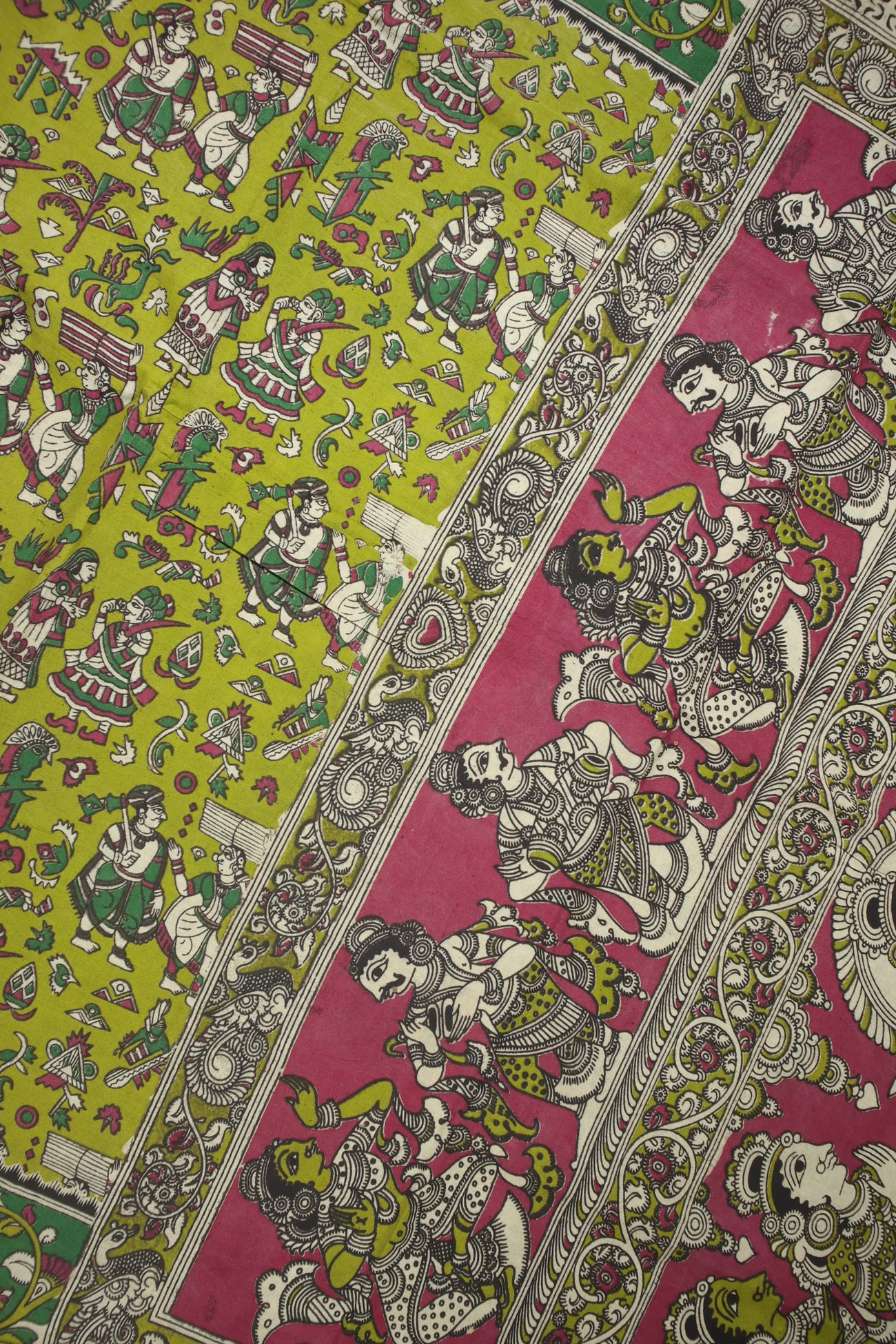 green-doll-kalamkari-saree-kk001256-b