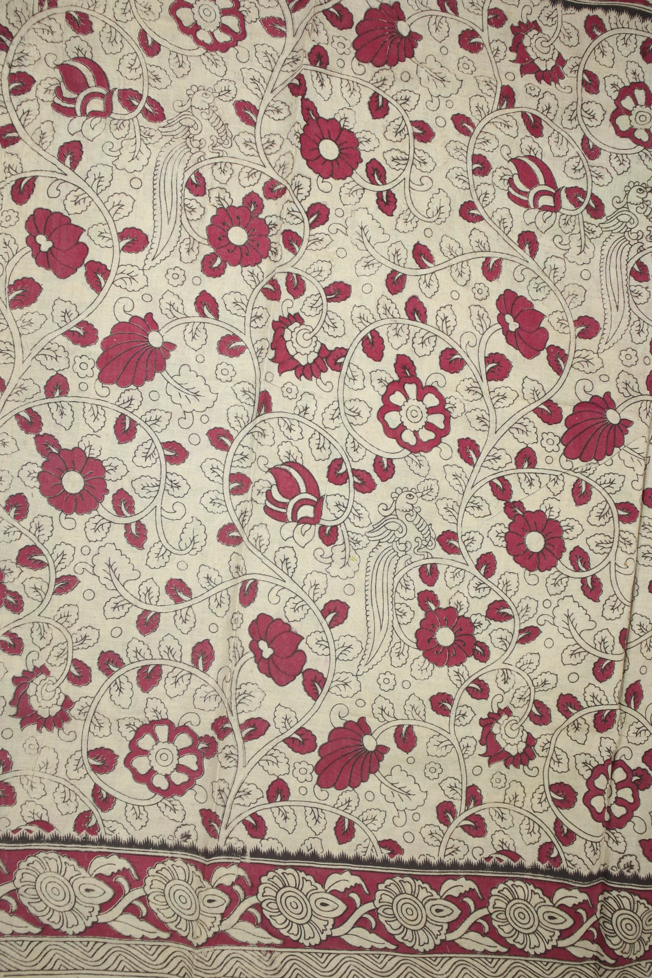 black-flower-kalamkari-saree-kk001229-c