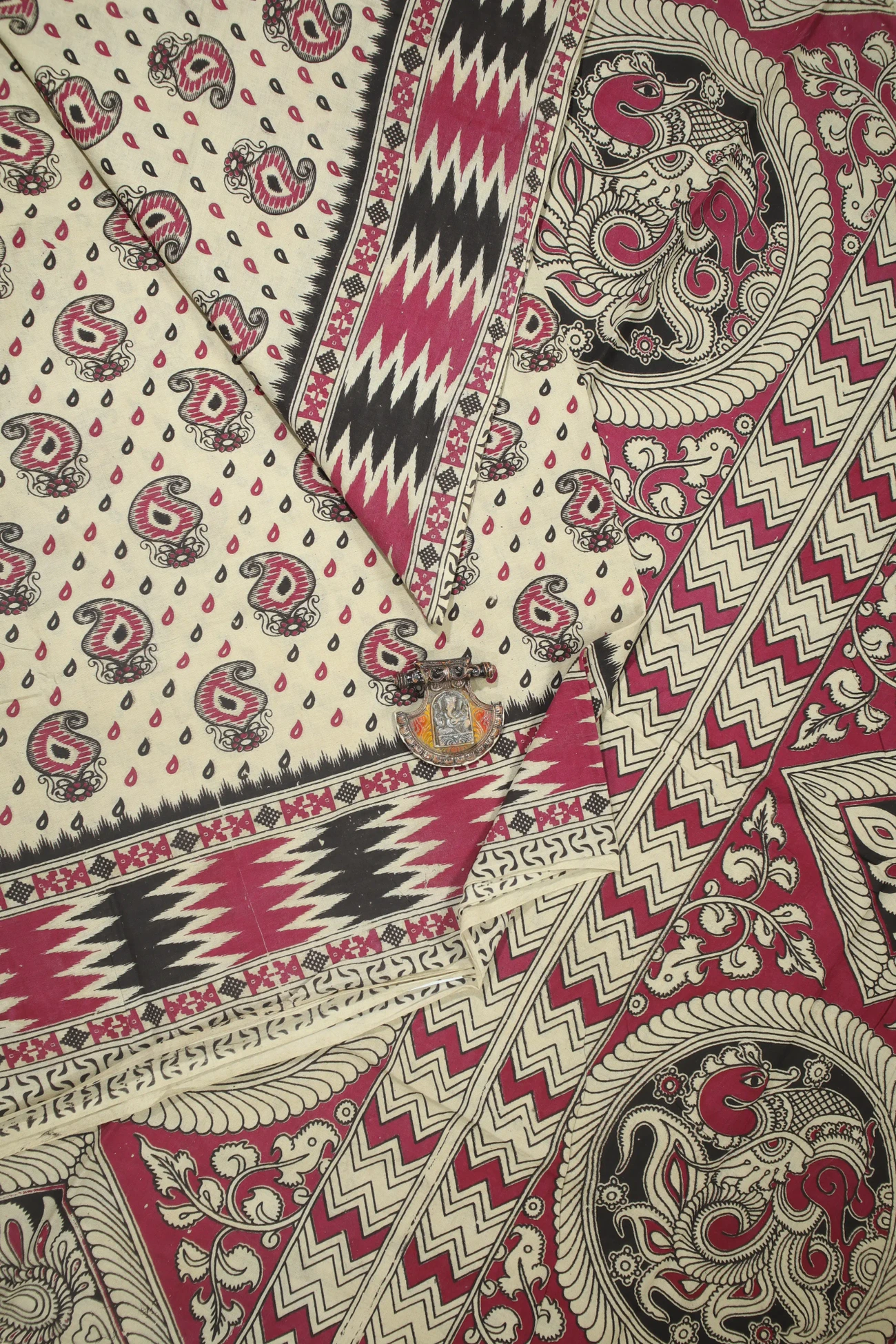 ivory-mango-kalamkari-saree-kk001232-a
