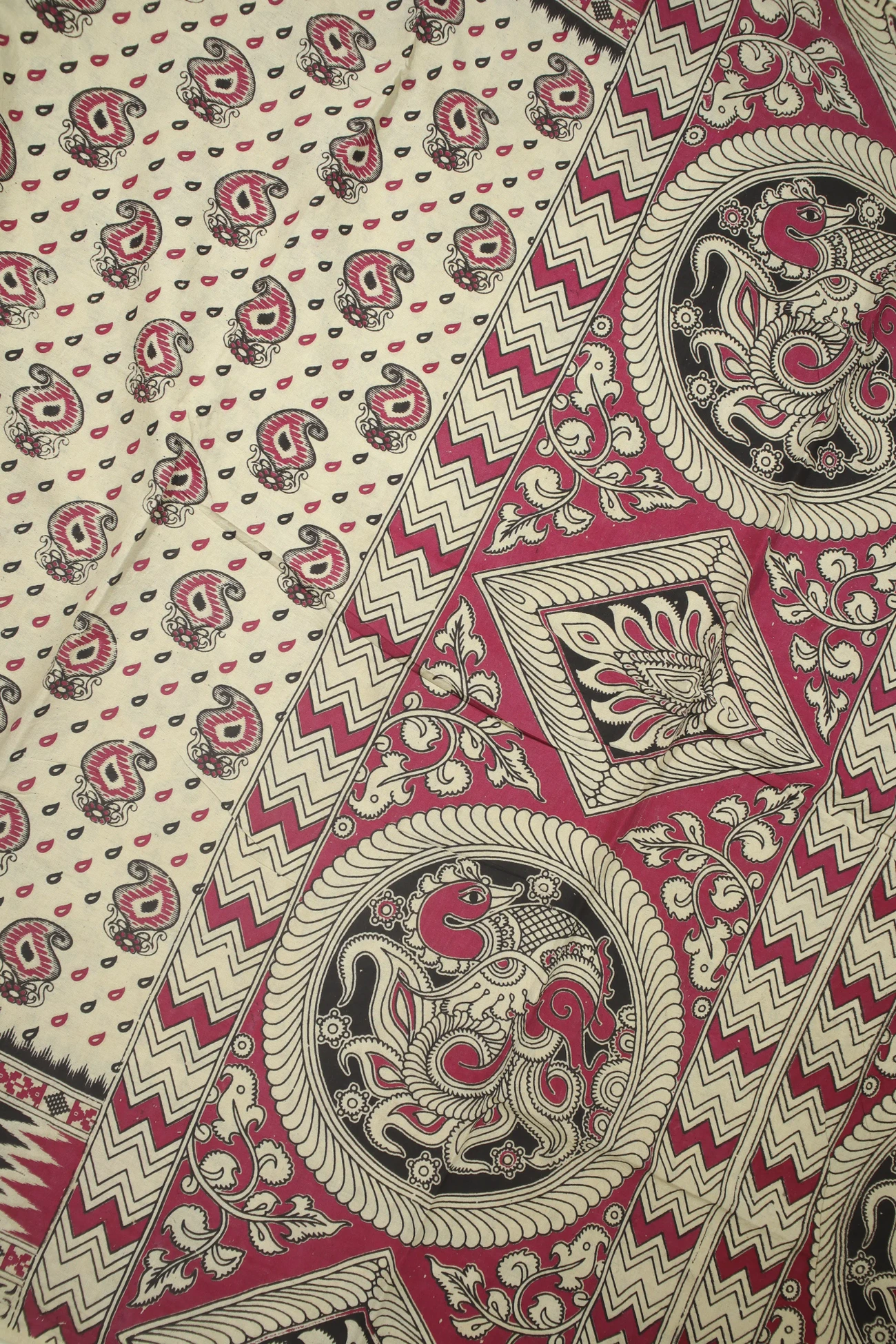 ivory-mango-kalamkari-saree-kk001232-b