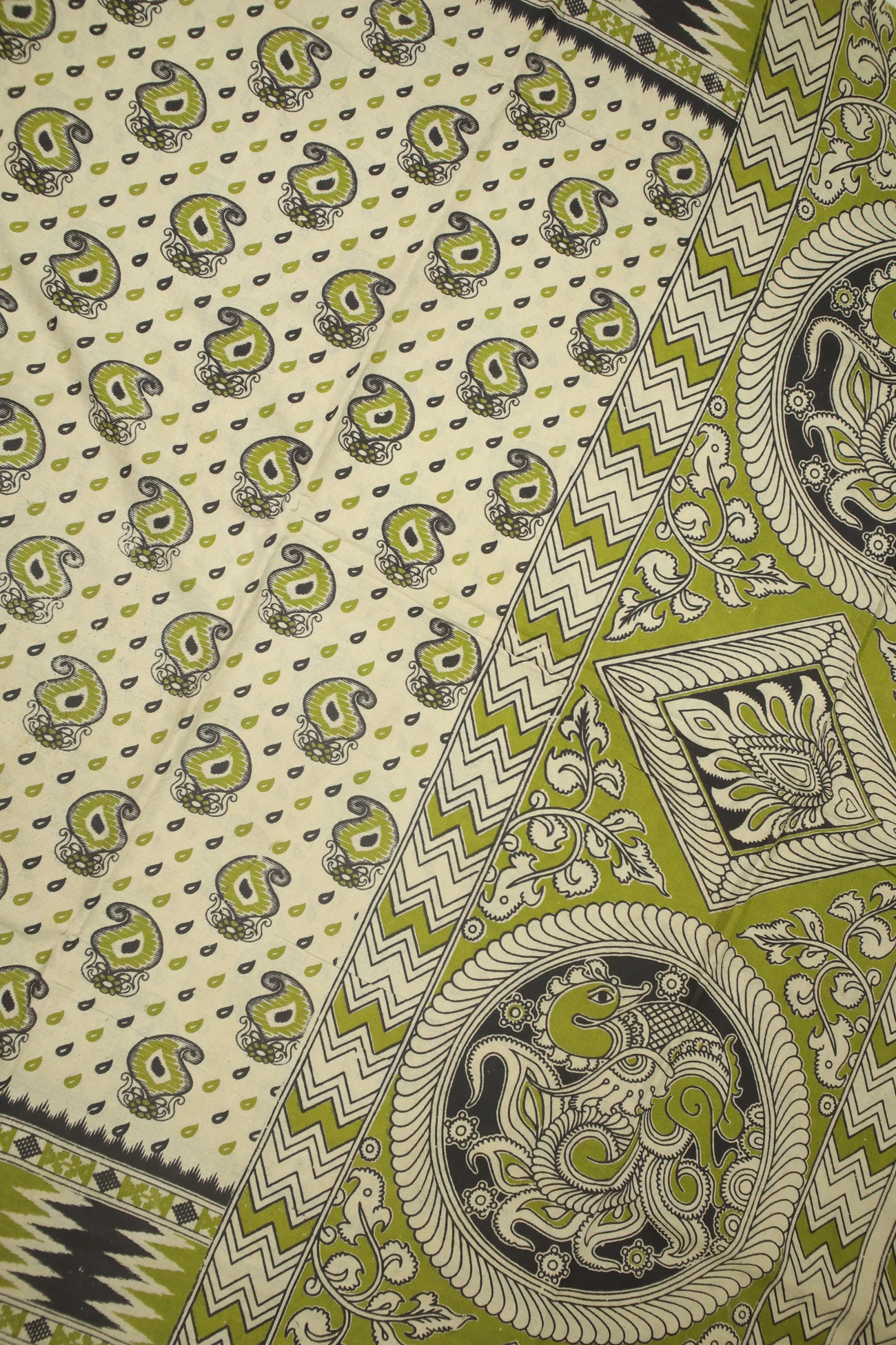 ivory-mango-kalamkari-saree-kk001233-b