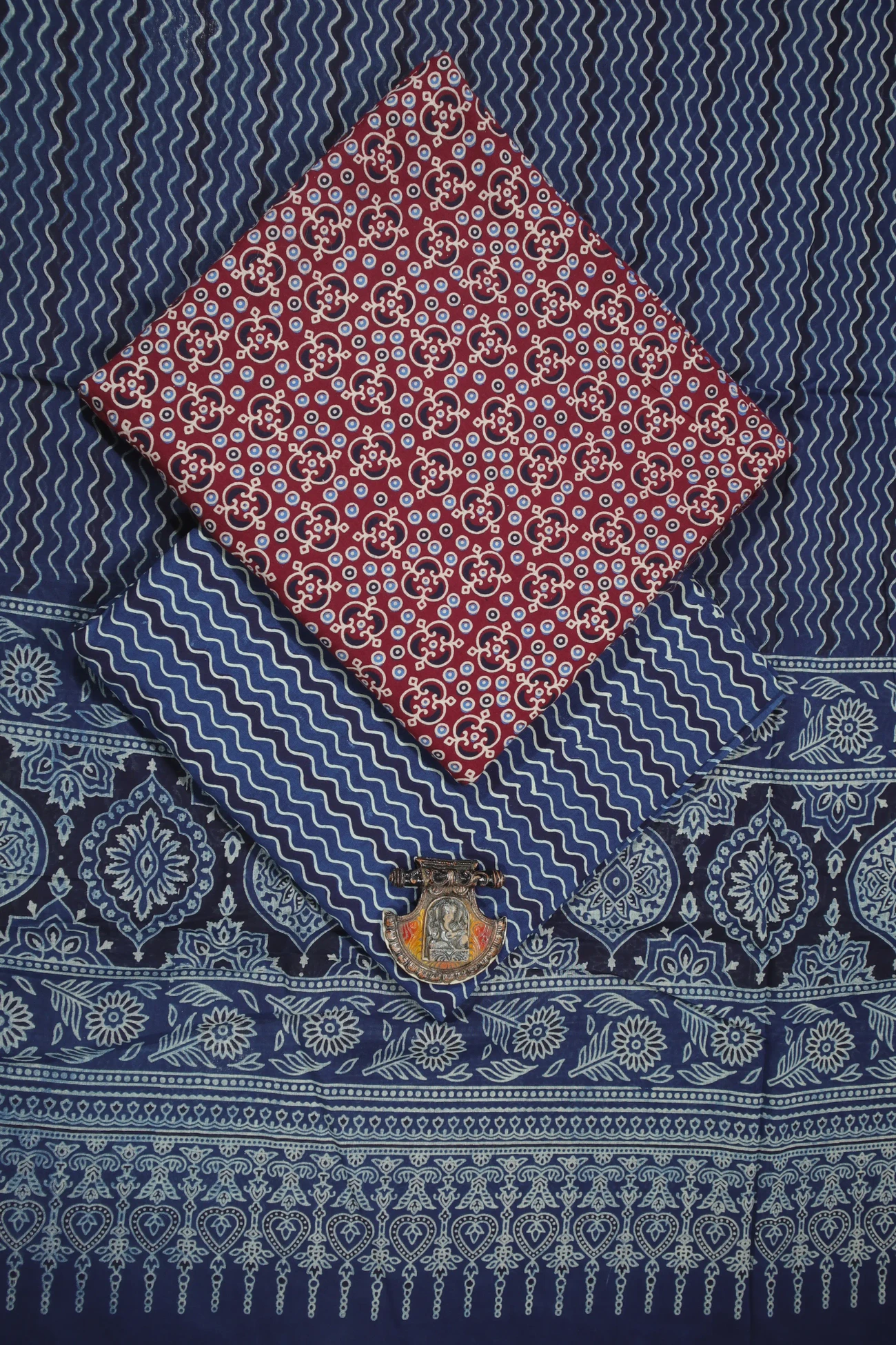 dark-maroon-flower-ajrak-cotton-dress-materials-ac000404-a