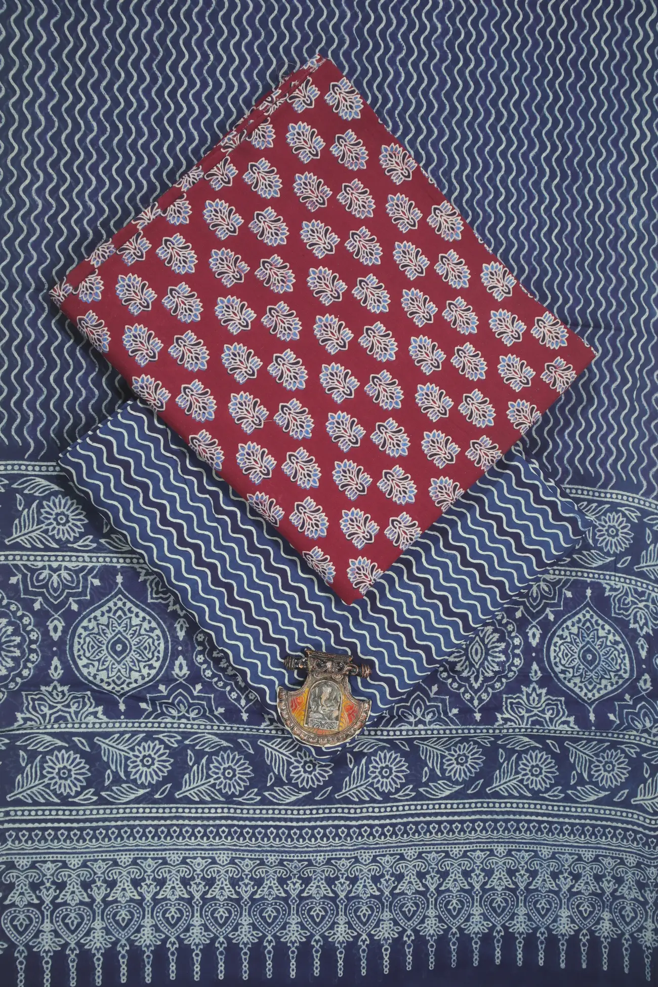 maroon-flower-ajrak-cotton-dress-materials-ac000407-a