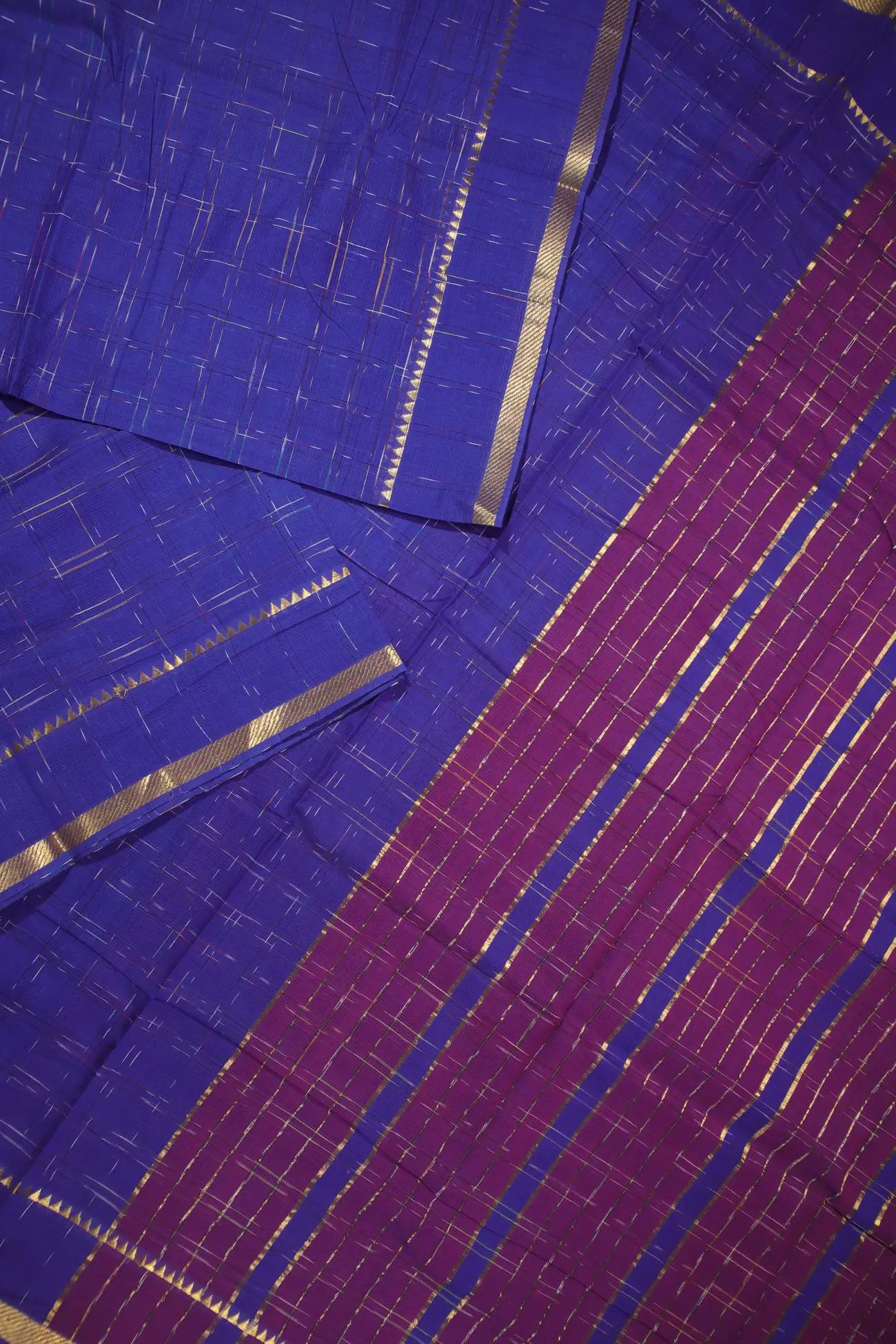 blue-checked-bavanji-border-mangalagiri-saree-ml002625-b