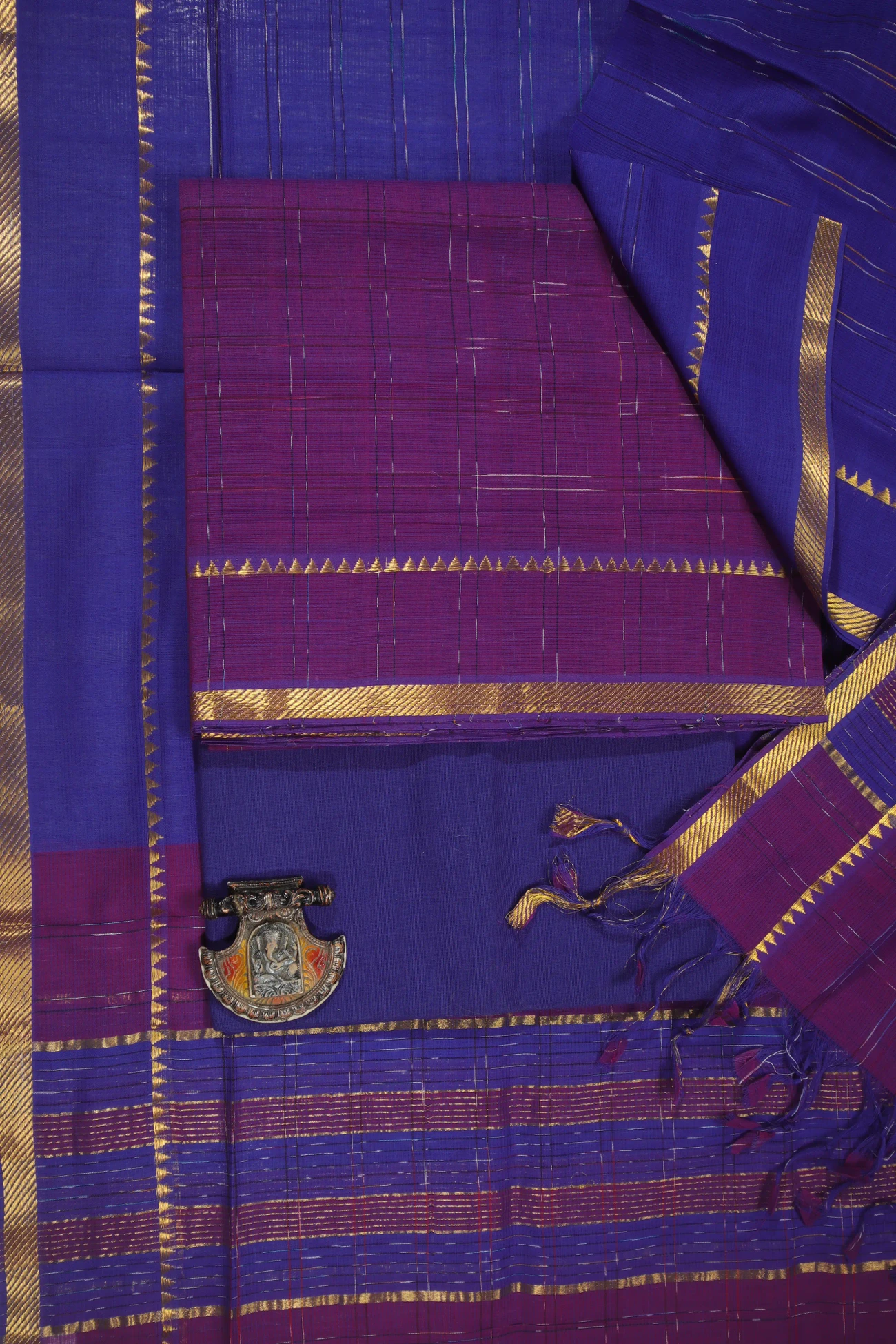 purple-checked-bavanji-border-mangalagiri-cotton-dress-material-mlc000333-a