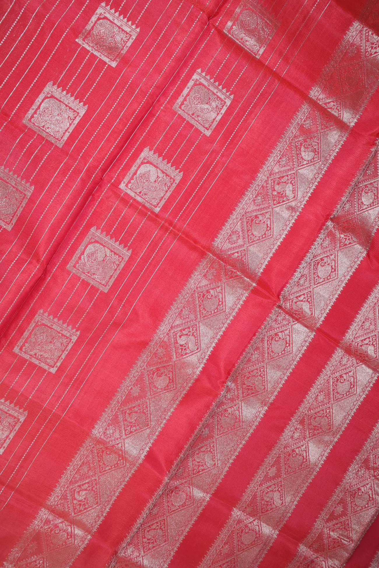 red-peacock-banana-pith-saree-bps000467-c