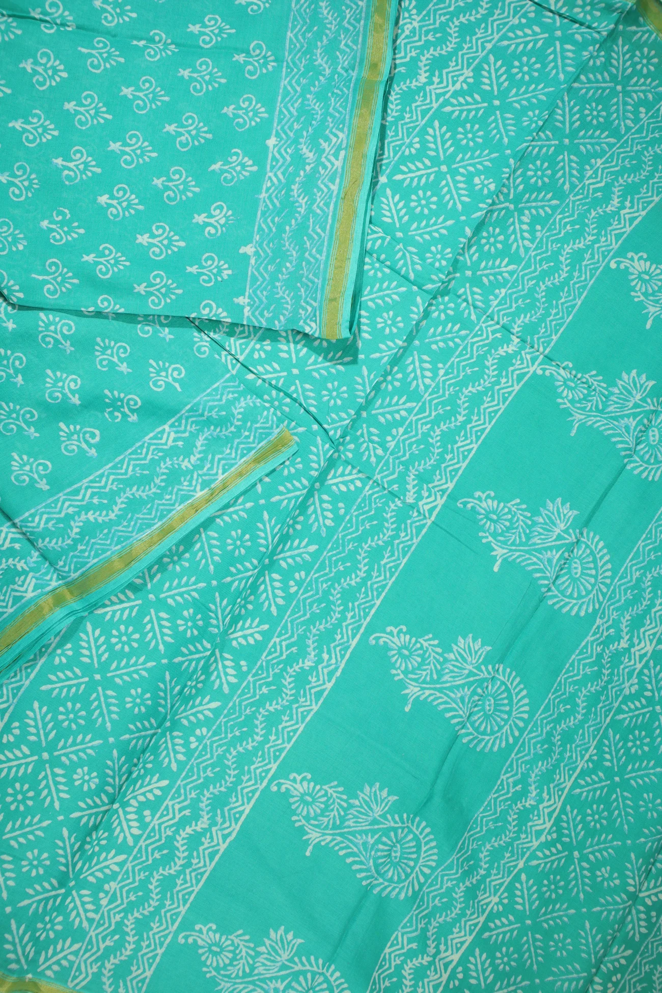 dark-turquoise-flower-mulmul-cotton-saree-mm001862-b