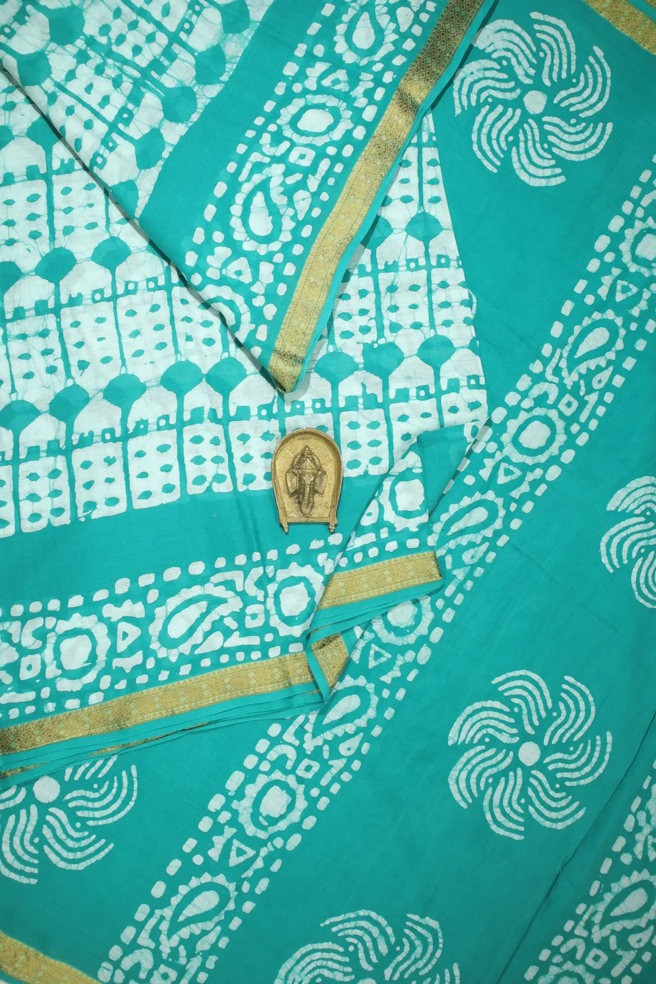 teal-flower-mulmul-cotton-saree-mm001846-a