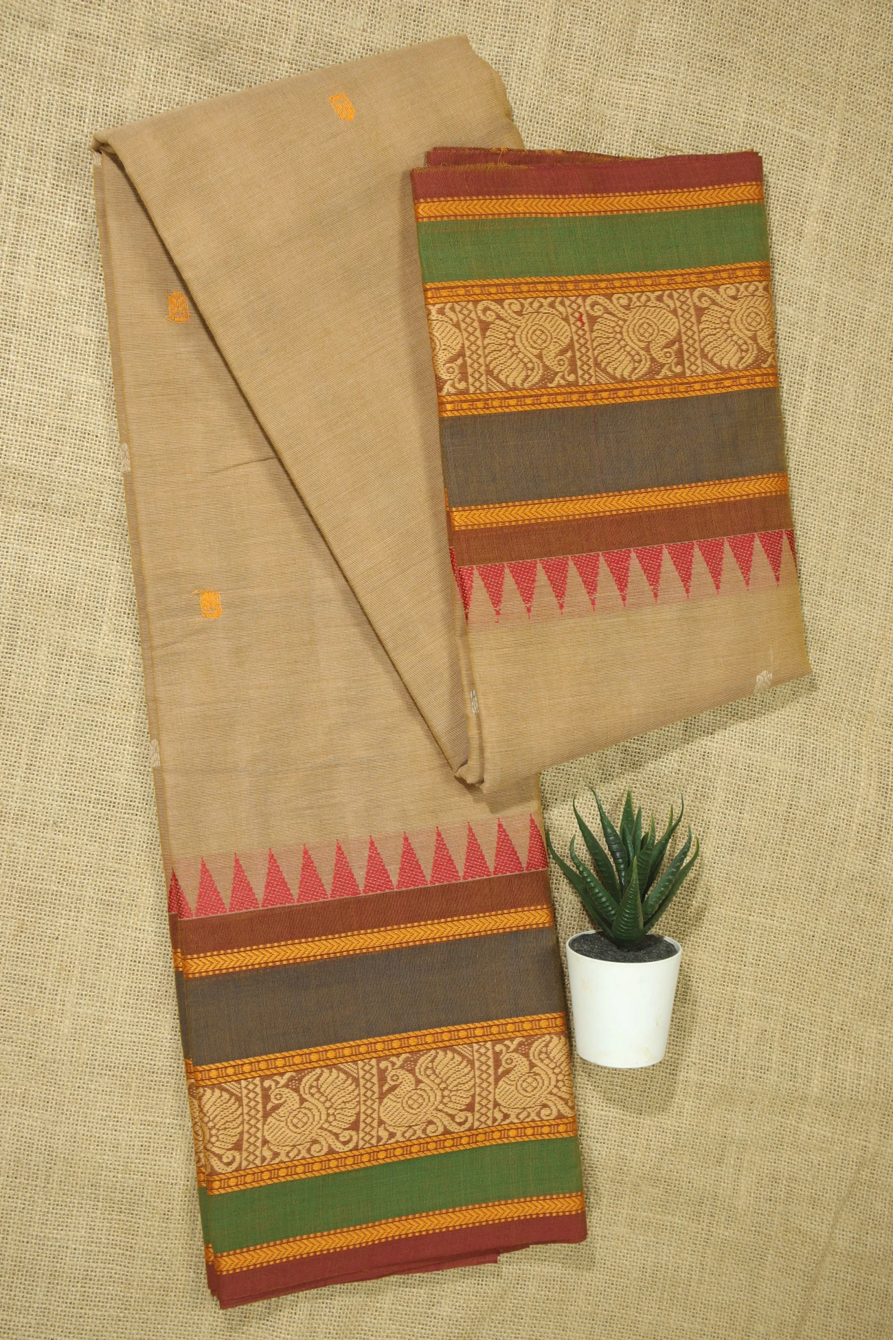 wheat-peacock-temple-butta-saree-bs002010-a