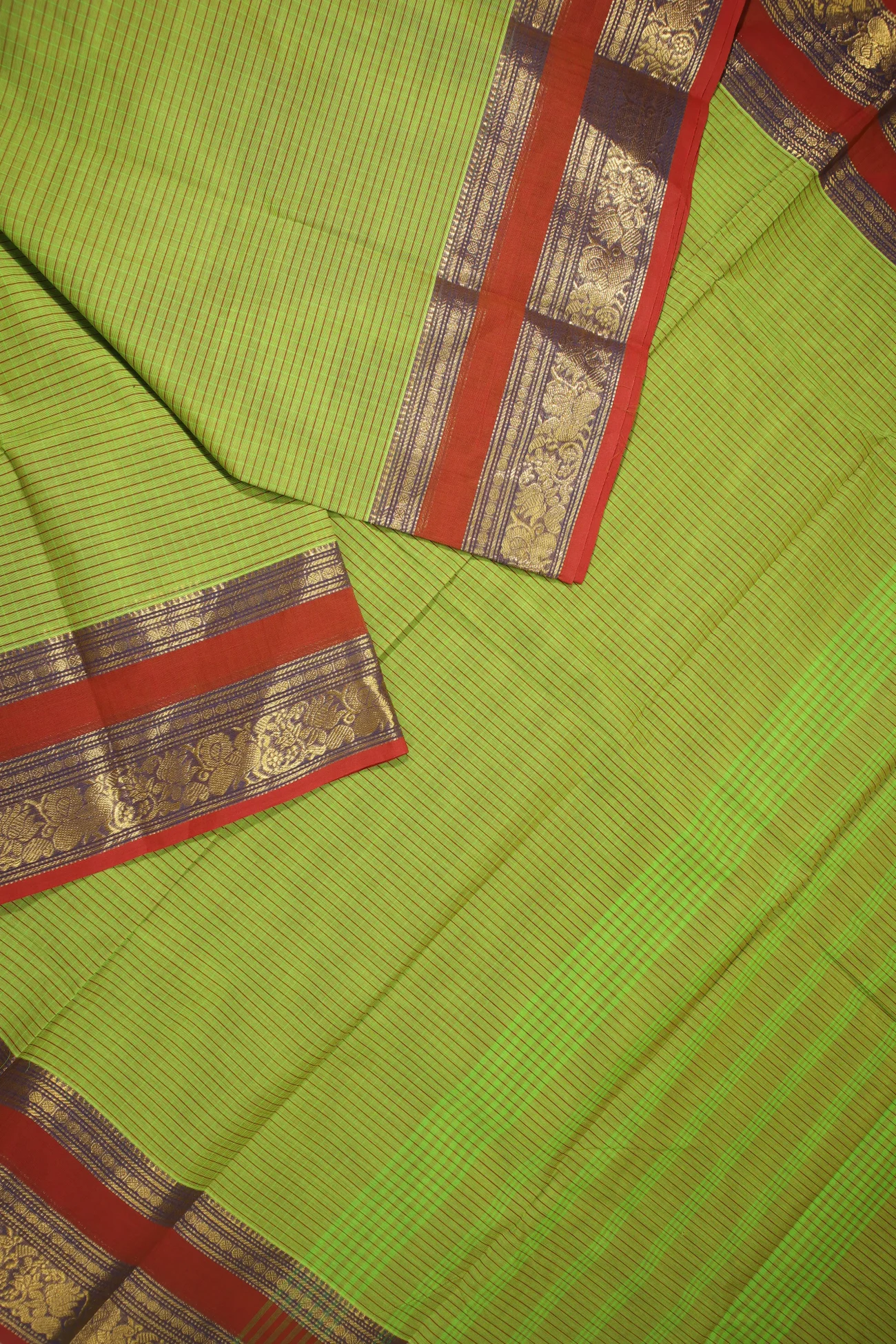 yellow-green-peacock-ruthratcham-checked-saree-ck002572-b