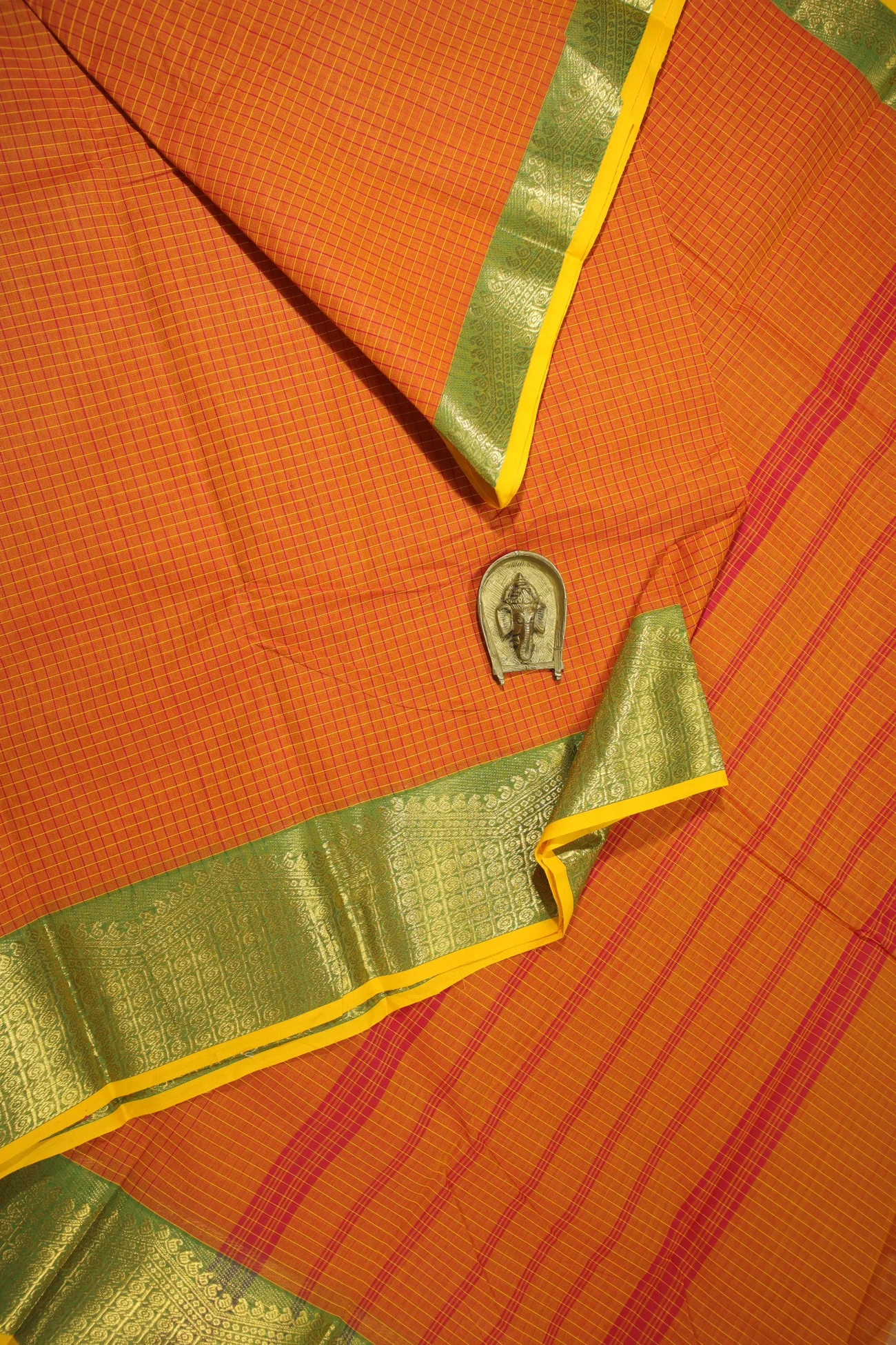 orange-mango-checked-saree-ck002577-a