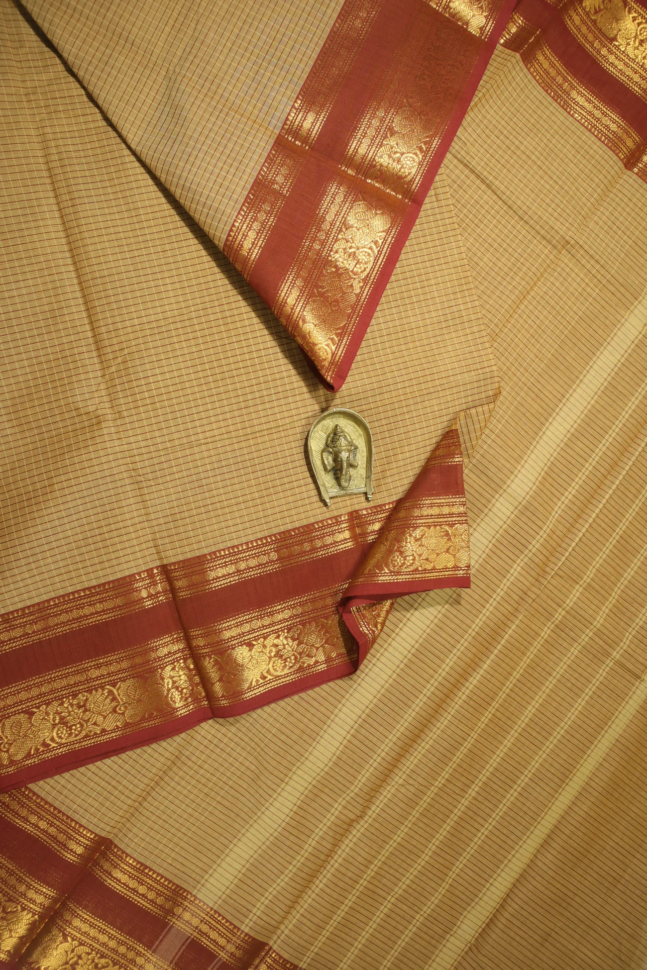 wheat-peacock-ruthratcham-checked-saree-ck002582-a