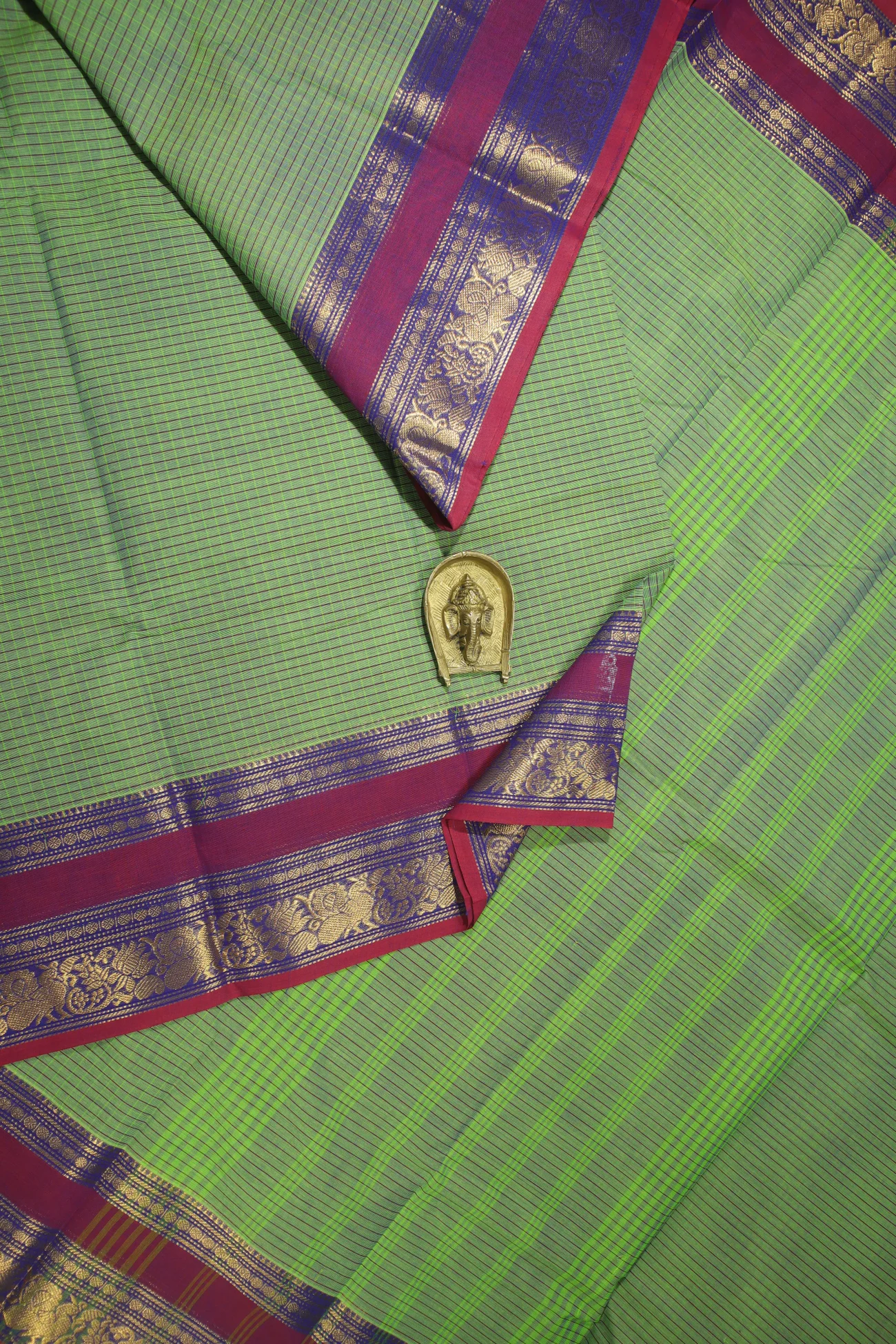 green-peacock-ruthratcham-checked-saree-ck002580-a