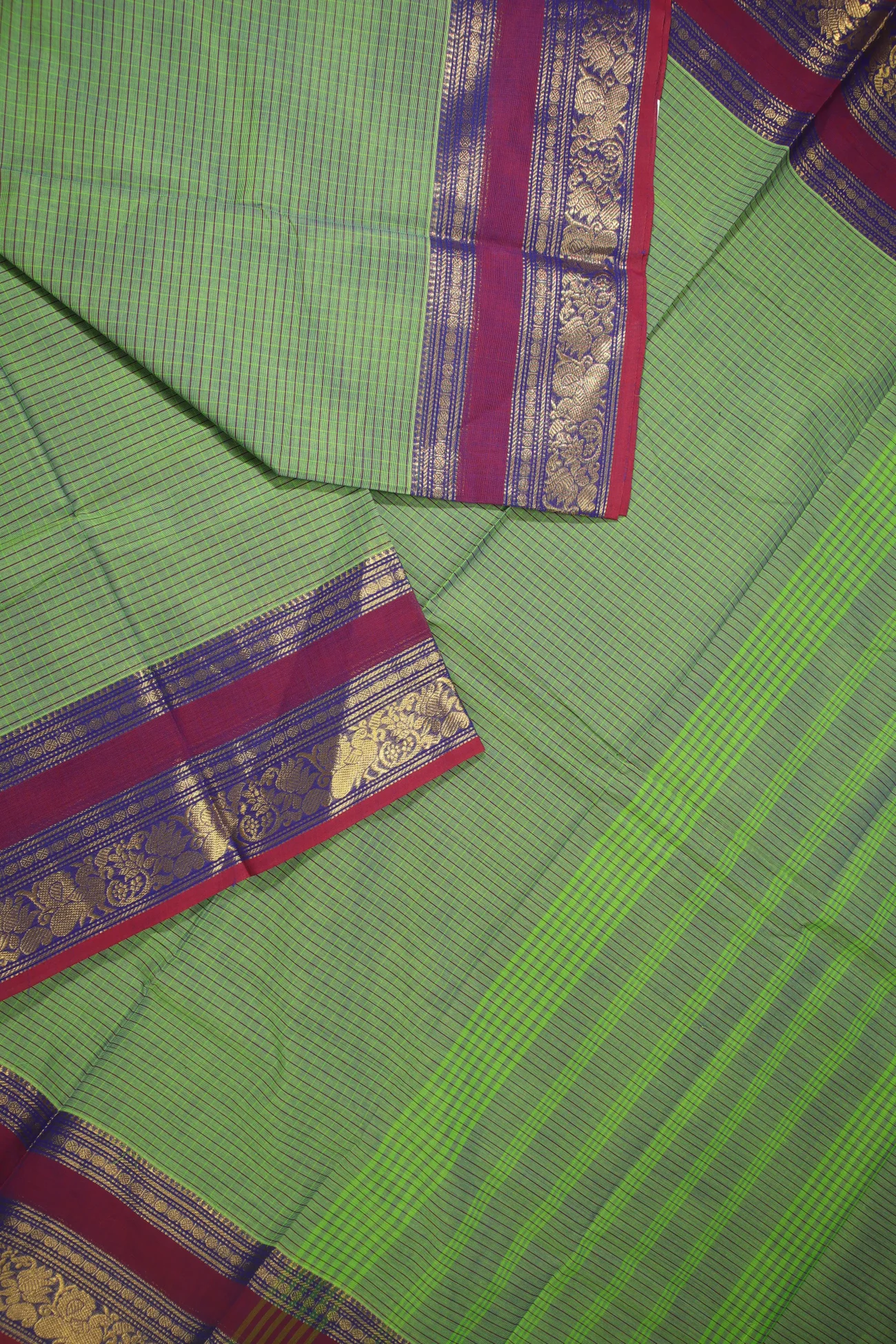 green-peacock-ruthratcham-checked-saree-ck002580-b