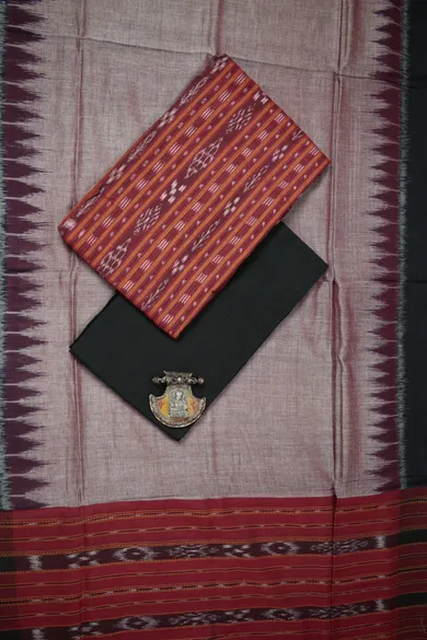 maroon-ikat-ikat-dress-materials-ic000546-a