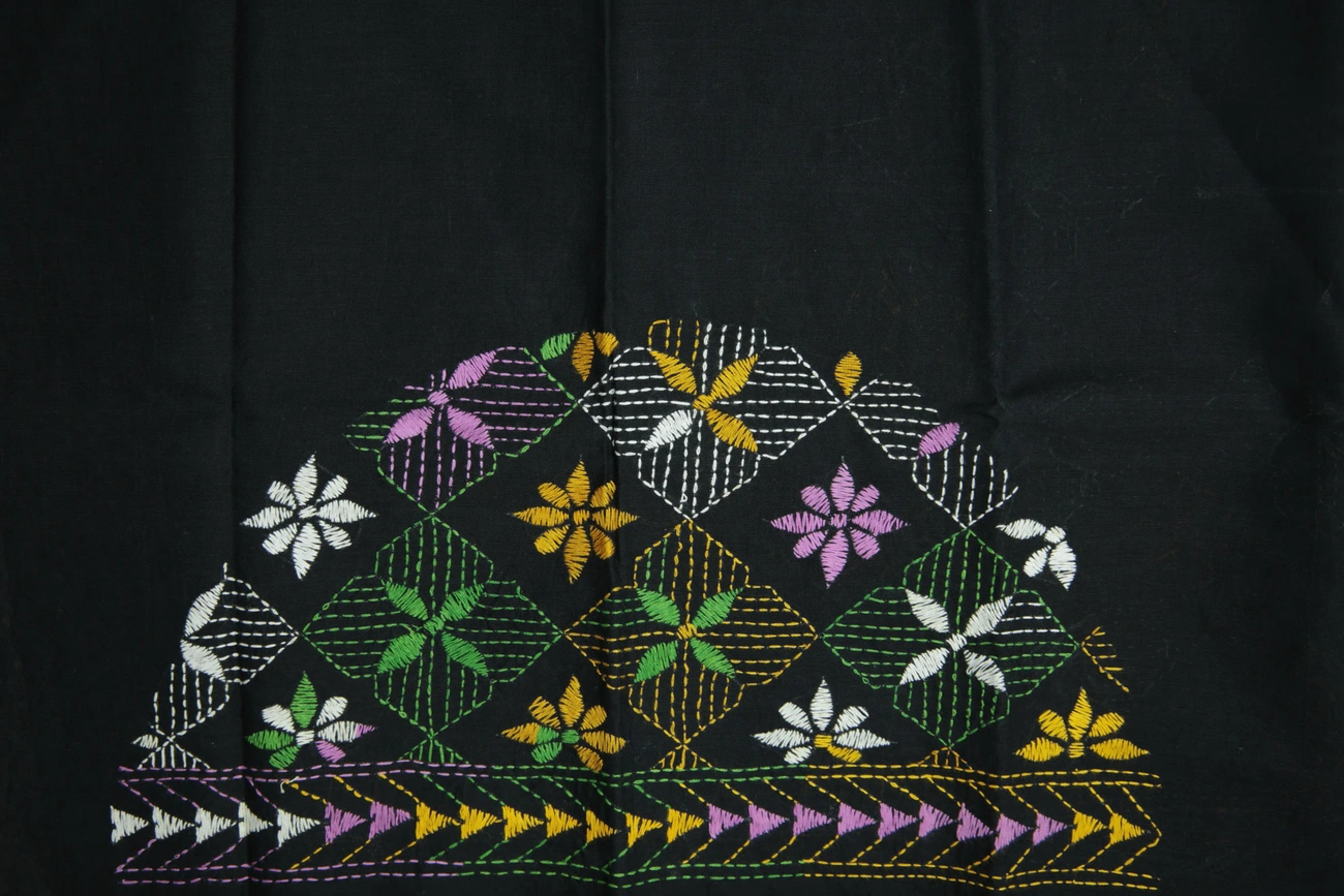 black-flower-kantha-work-blouse-fabric-kwb002082-b