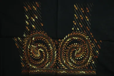 black-flower-kantha-work-blouse-fabric-kwb002121-a