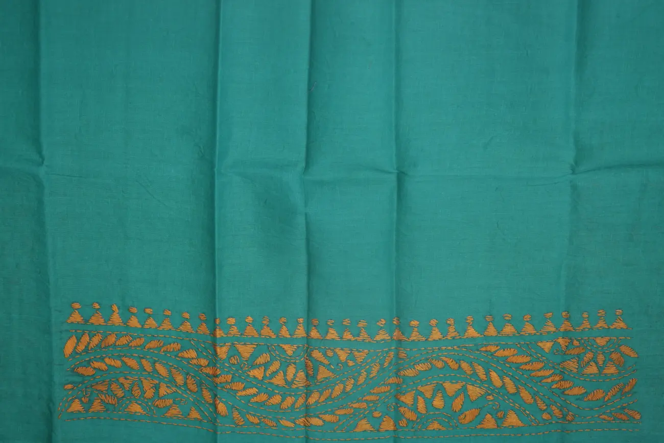 teal-flower-kantha-work-blouse-fabric-kwb002036-b