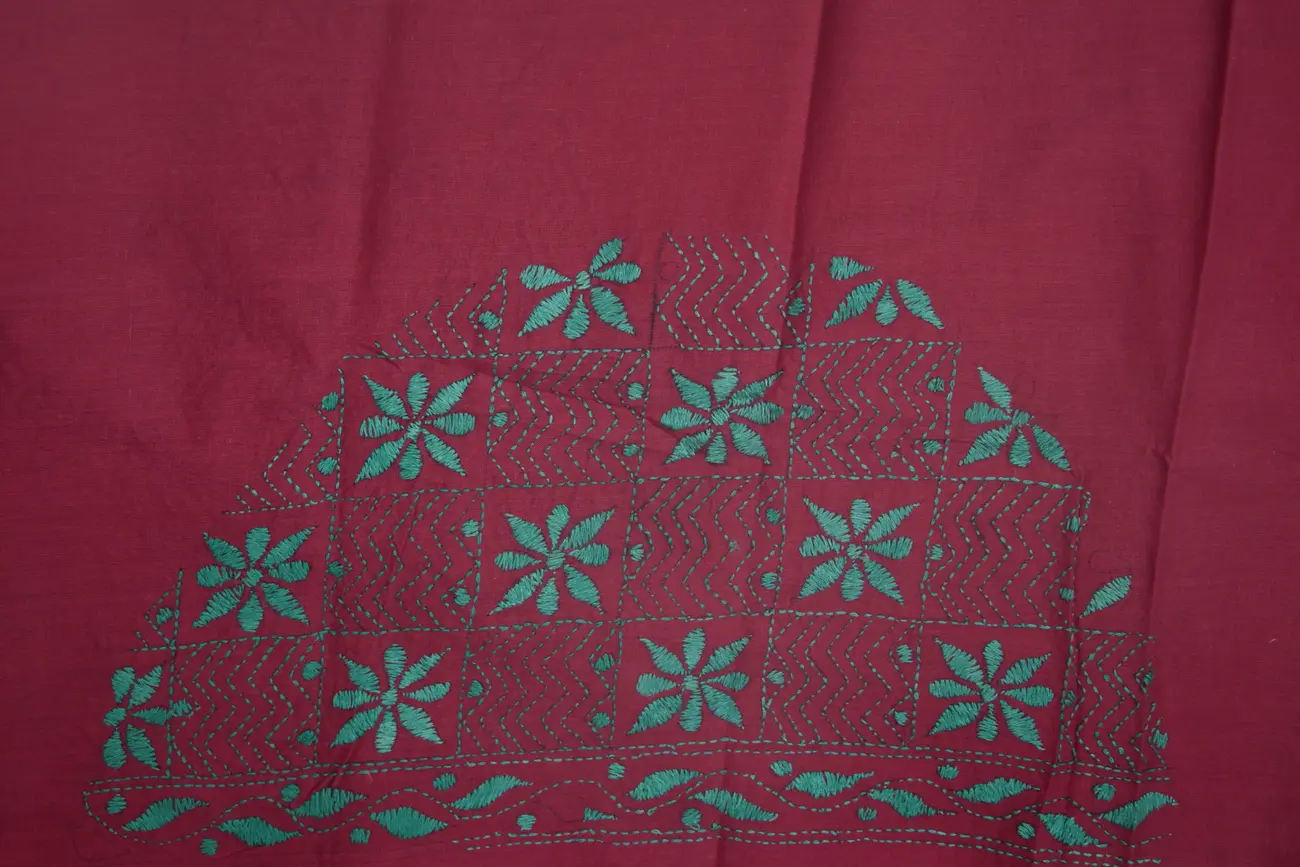 hot-pink-flower-kantha-work-blouse-fabric-kwb002091-b